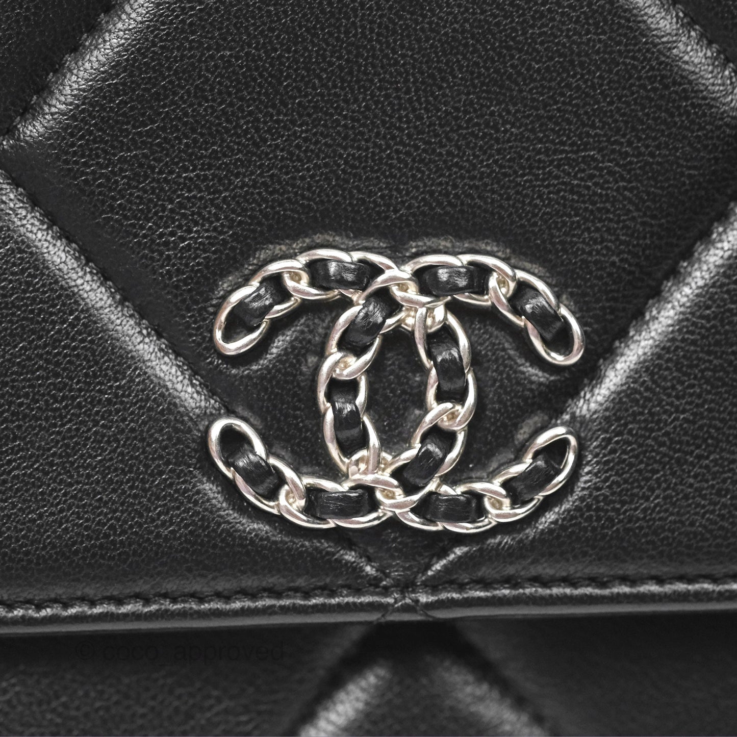 Chanel 19 Wallet on Chain WOC Black Mixed Hardware