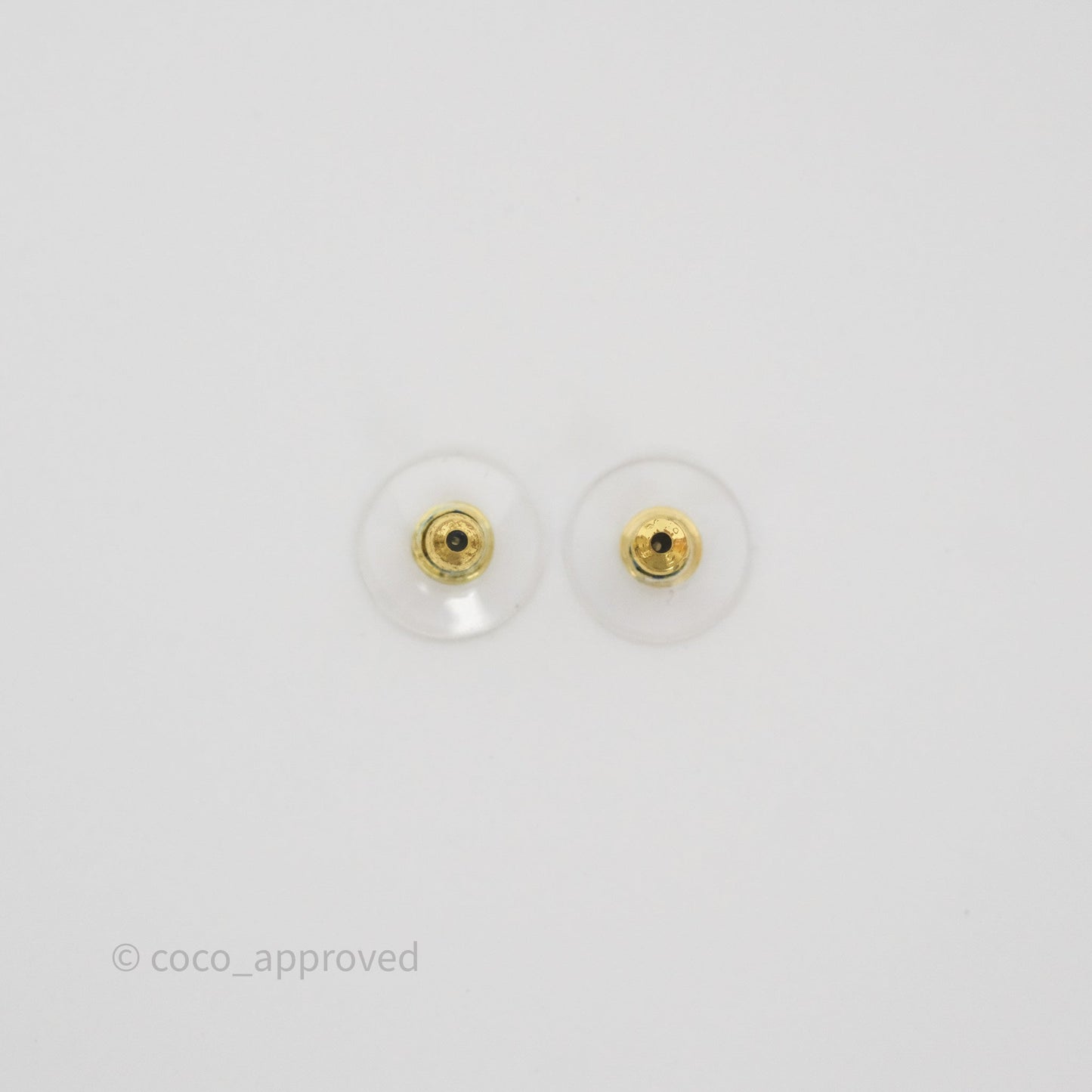Chanel CC Crystal Hoop Earrings Gold Tone 23V