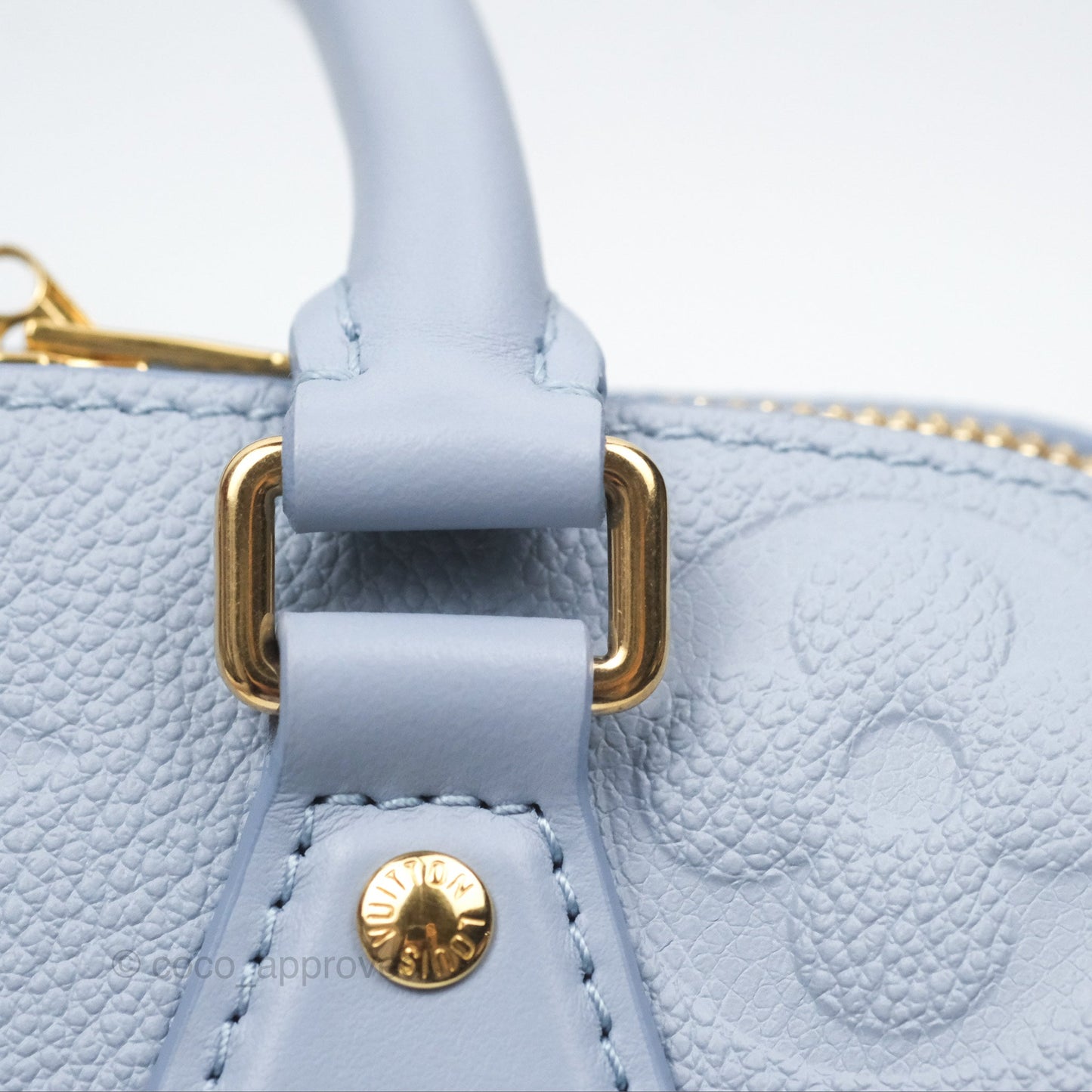 Louis Vuitton Speedy Bandoulière 20 Monogram Empreinte Leather Blue Hour
