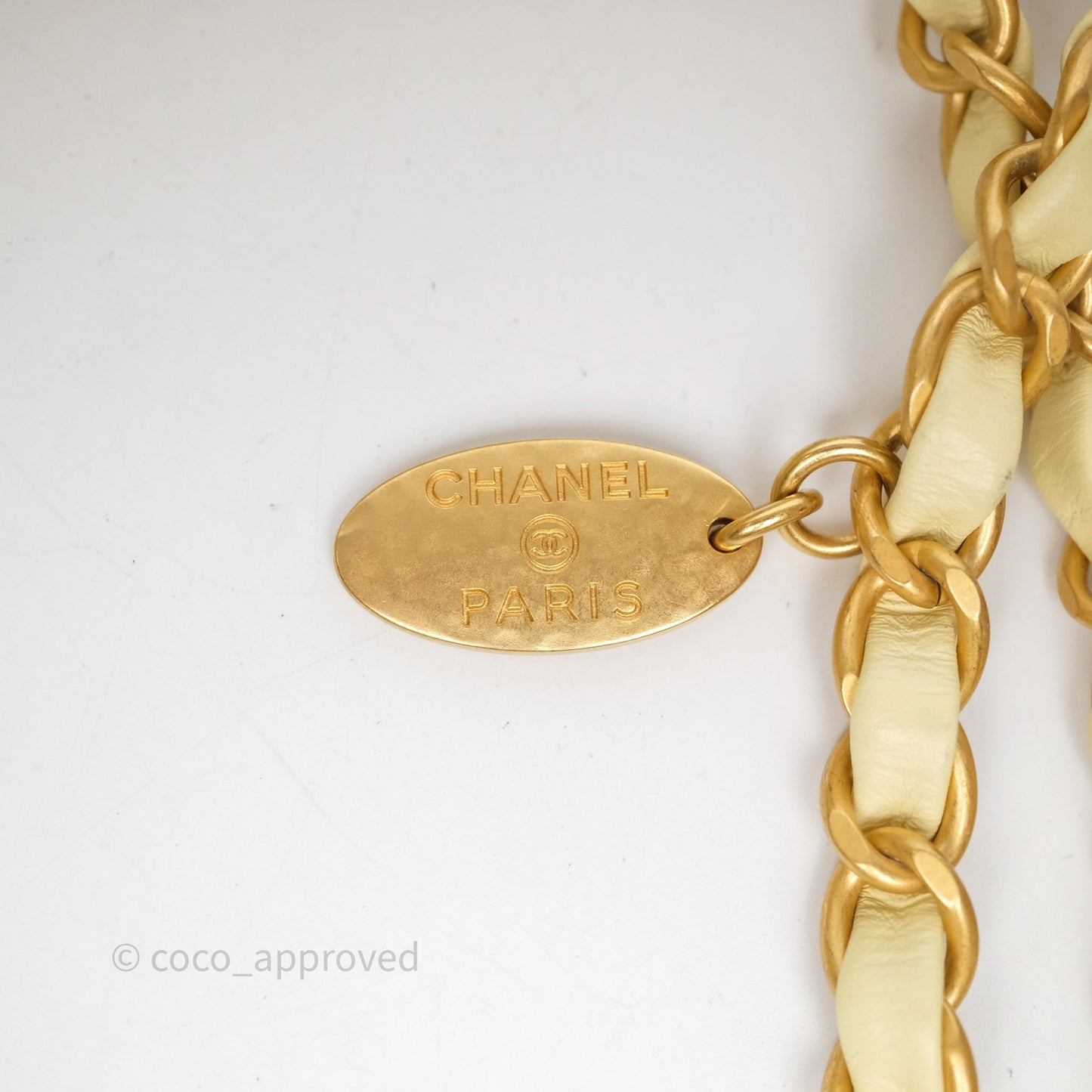 Chanel Large Hobo with Chain Light Yellow Lambskin Aged Gold Hardware 25S