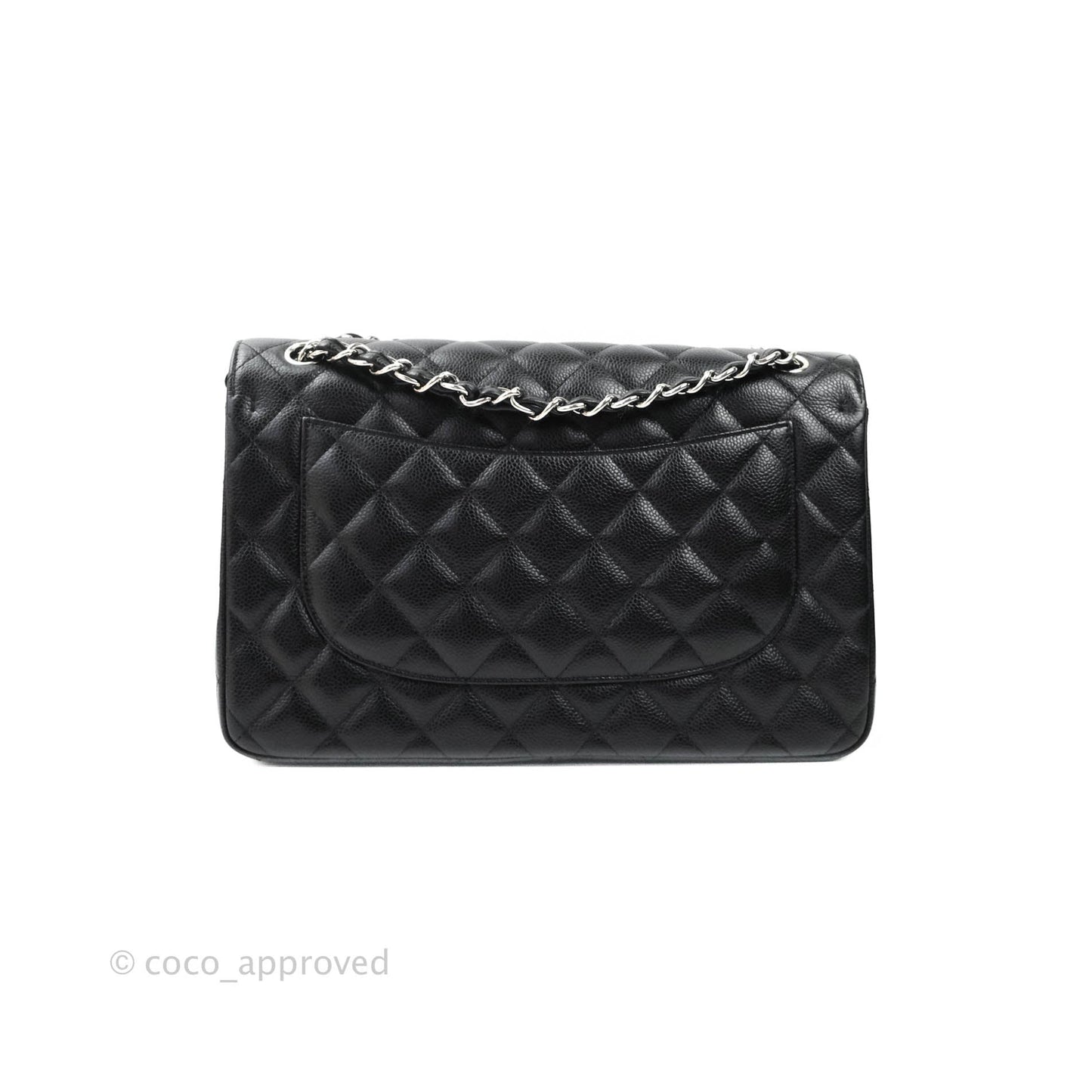 Chanel Jumbo Double Flap Black Caviar Silver Hardware⁣⁣