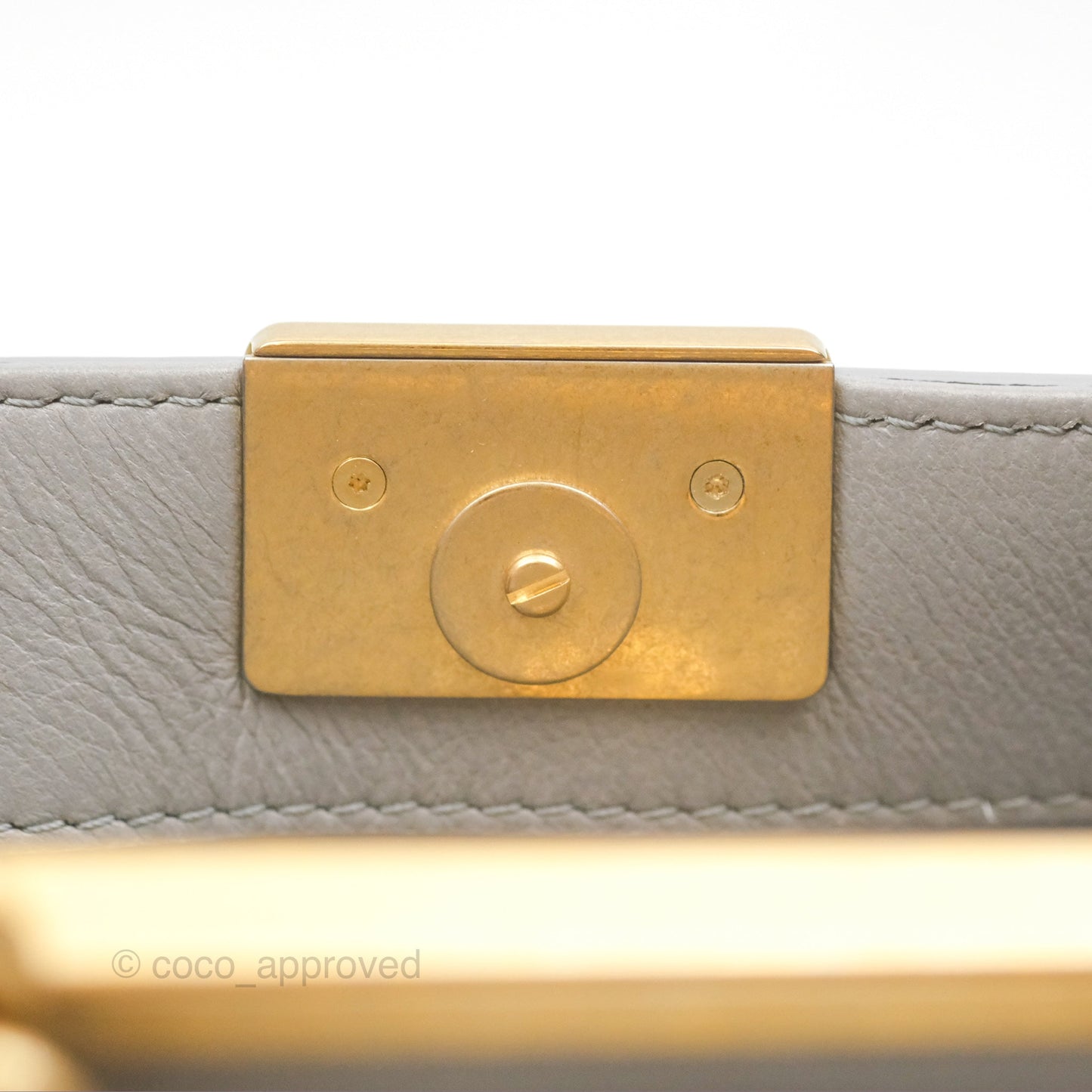 Chanel Small Quilted Coco Luxe Flap Bag Grey Calfskin Aged Gold Hardware