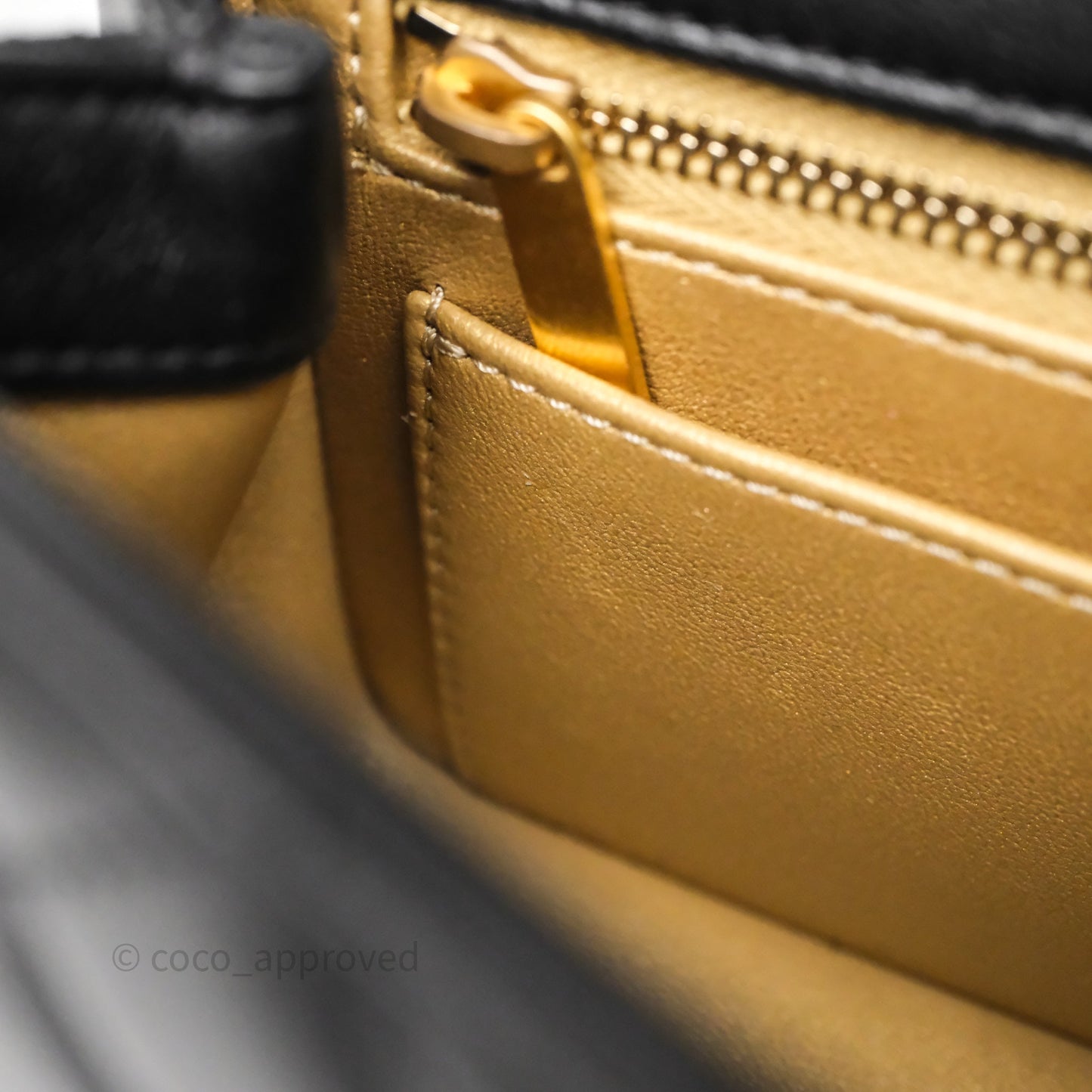 Chanel Mini Rectangular Flap with Camellia Adjustable Chain Black Lambskin Aged Gold Hardware