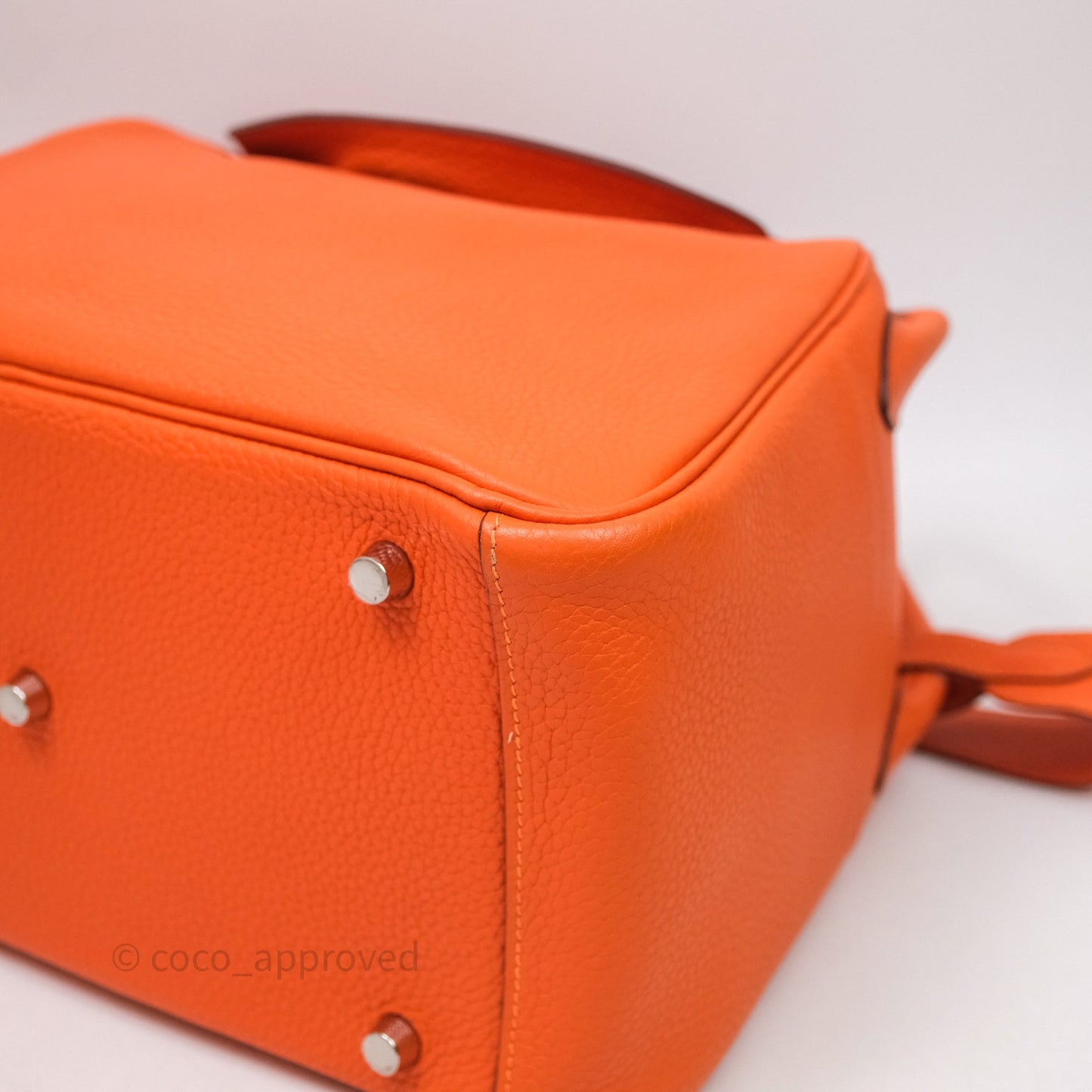 Hermès Lindy 30 Orange 93 Clemence Palladium Hardware