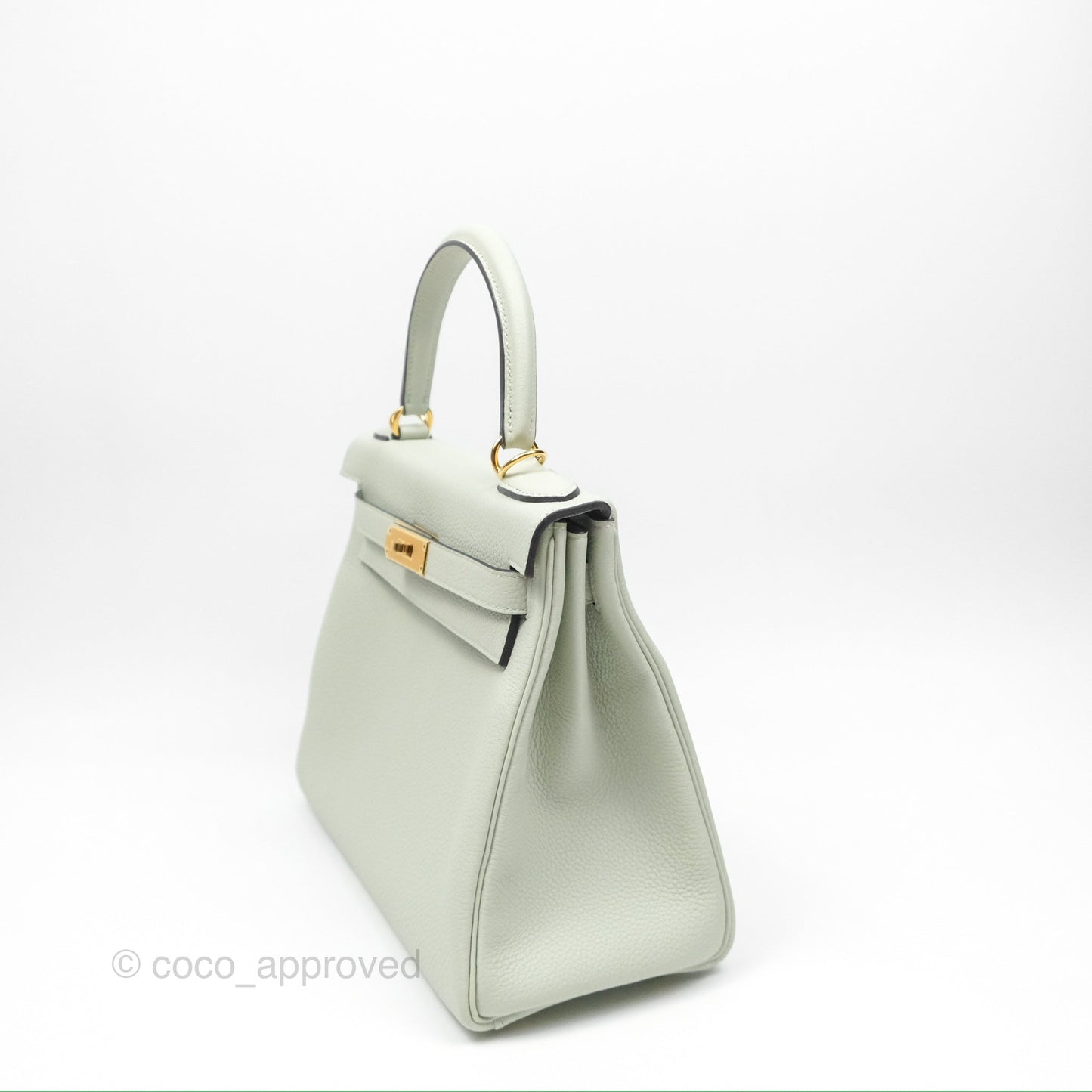 Hermès Kelly II 28 Retourne Togo Gris Neve Gold Hardware