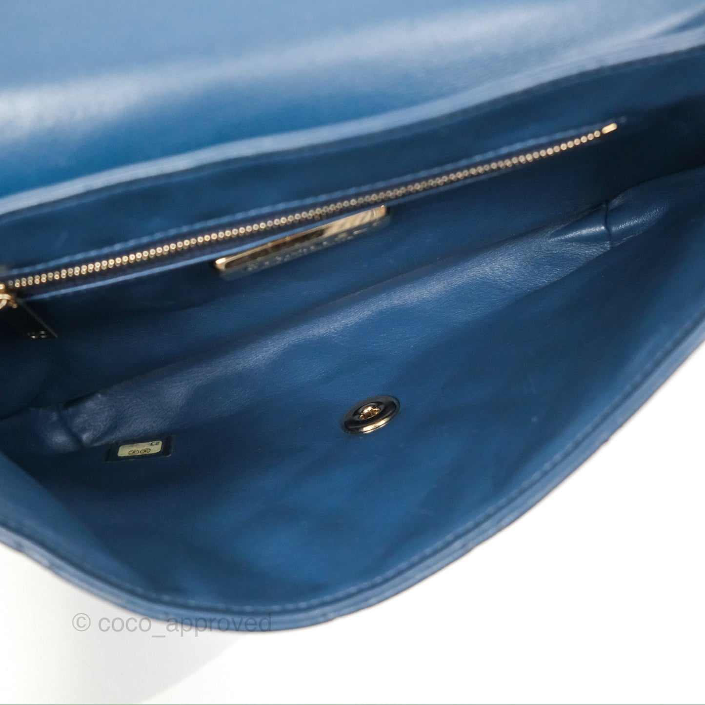 Chanel Top Handle Bag Green Blue Orylag Fur 17A
