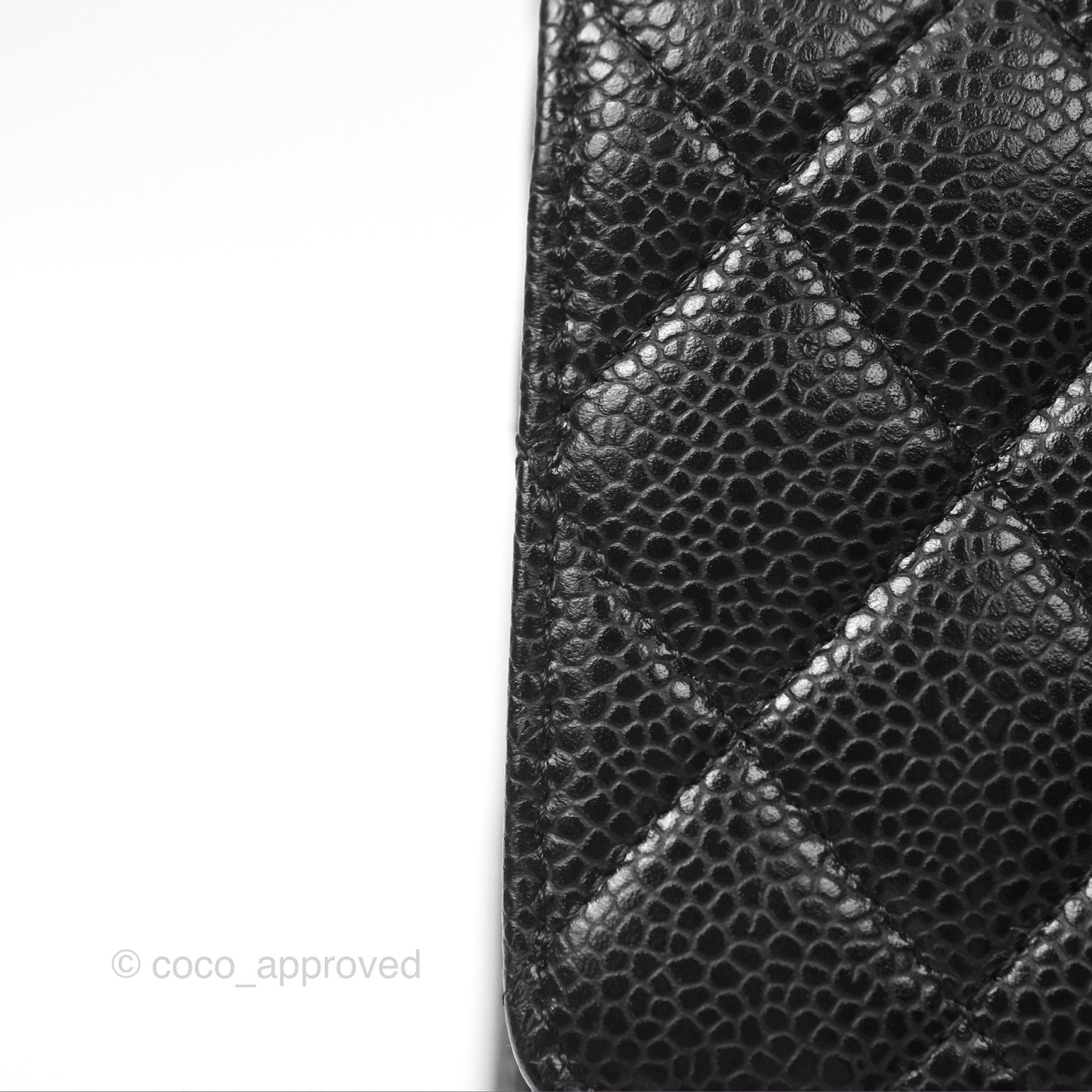 Chanel Classic M/L Medium Flap Quilted Black Caviar Silver Hardware