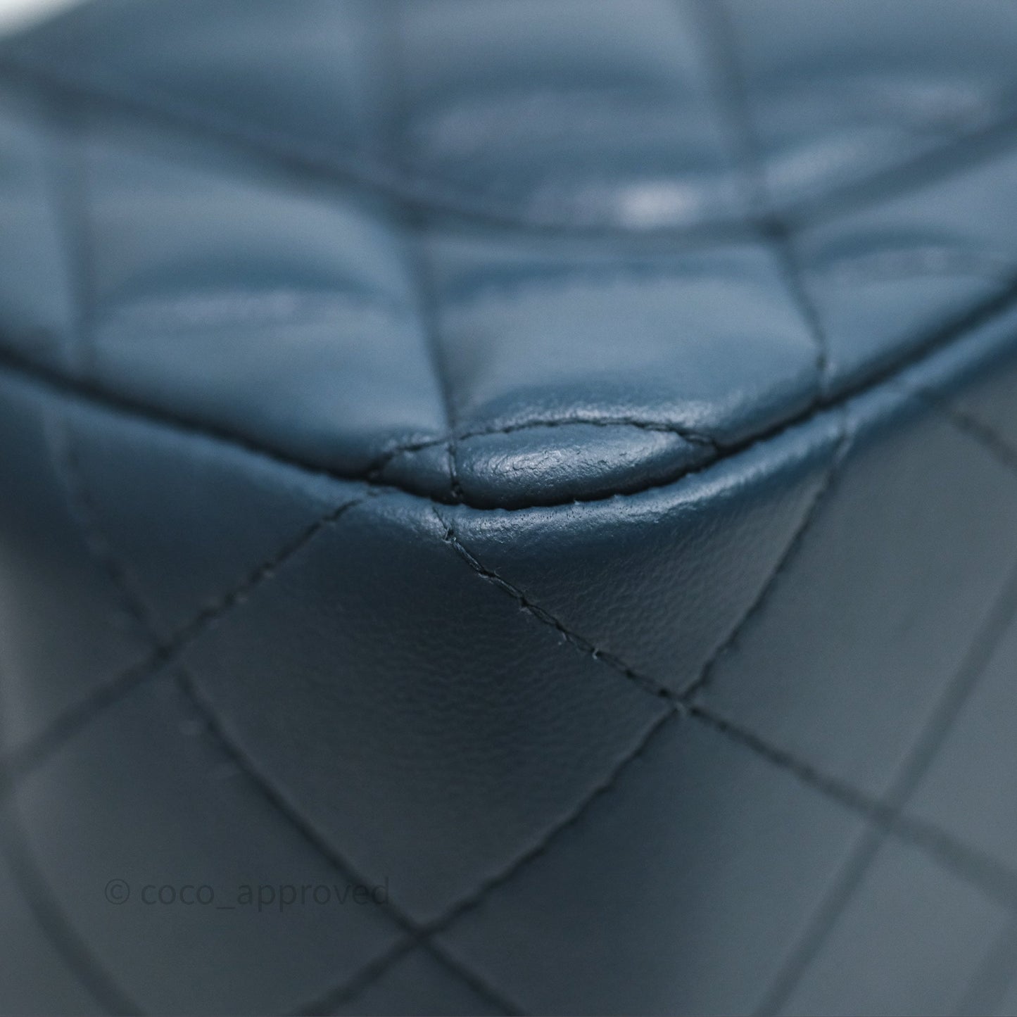 Chanel Quilted Mini Rectangular Navy Lambskin Silver Hardware