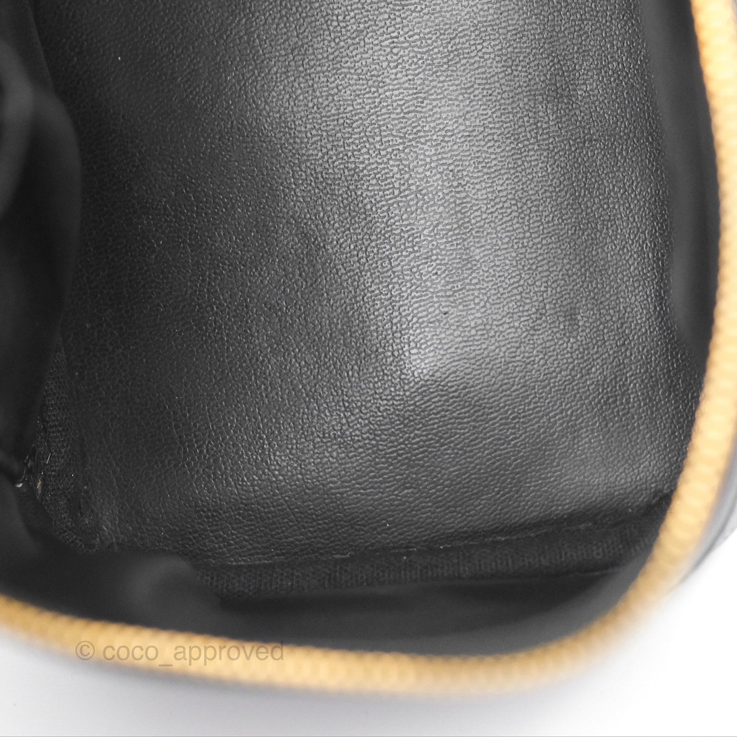 Chanel Vintage Vanity Case Black Caviar Gold Hardware