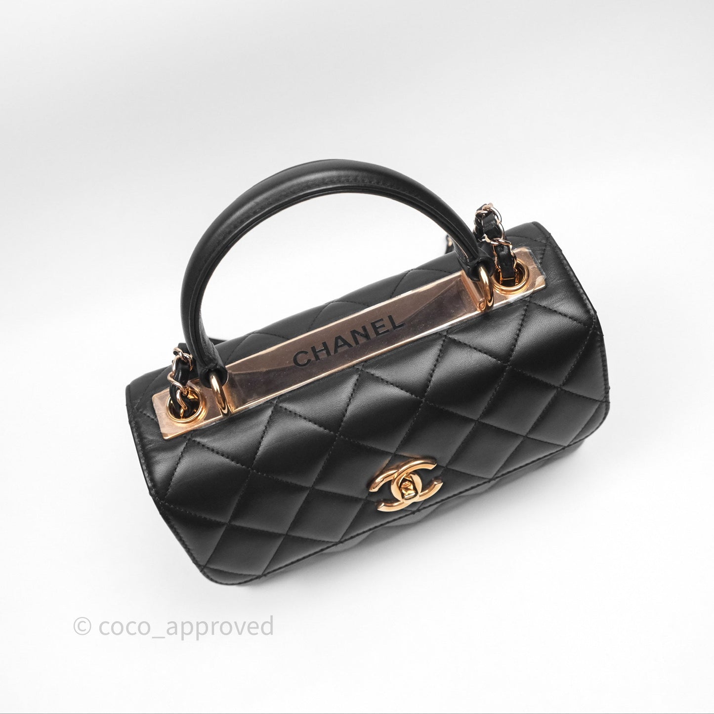 Chanel Trendy CC Small Black Lambskin Rose Gold Hardware
