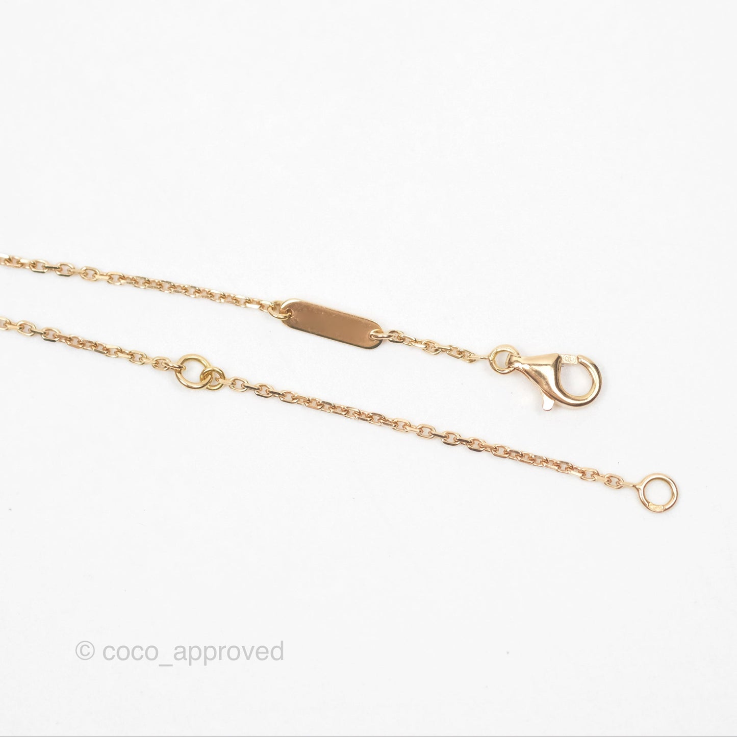 Van Cleef & Arpels Vintage Alhambra Holiday Pendant White Diamond Rose Gold