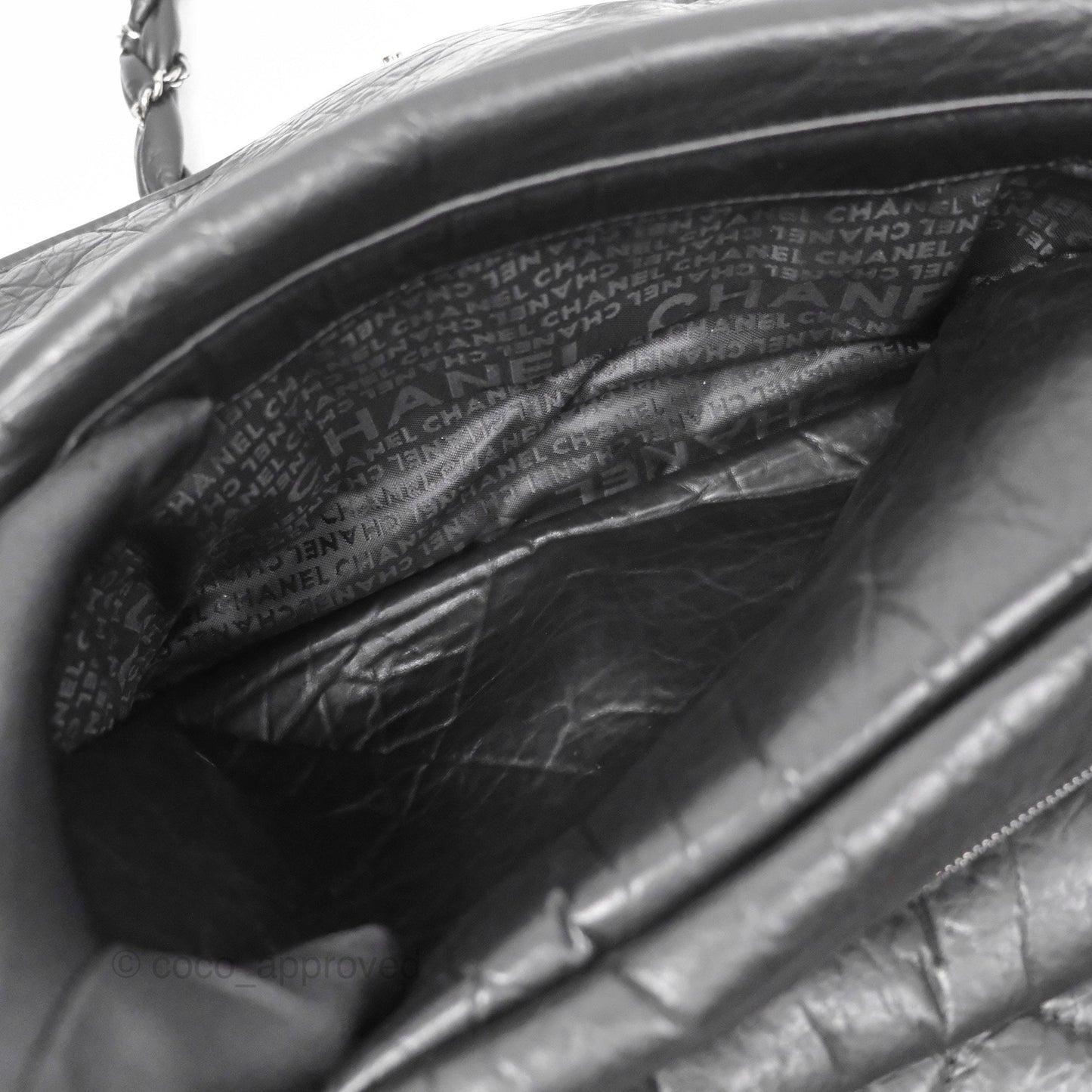 Chanel Quilted Lady Braid Bowler Bag Black Calfskin Silver Hardware