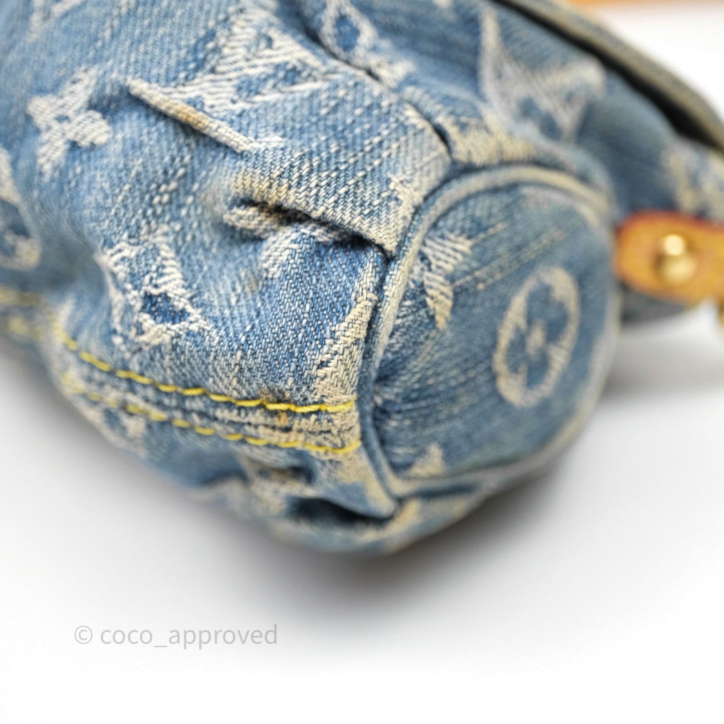 Louis Vuitton Mini Pleaty bag Denim Monogram Gold Hardware