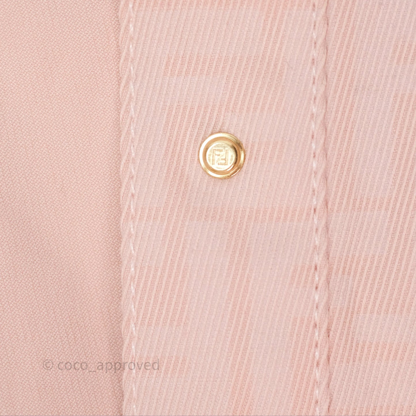 Fendi Denim FF Belted Jacket Pink