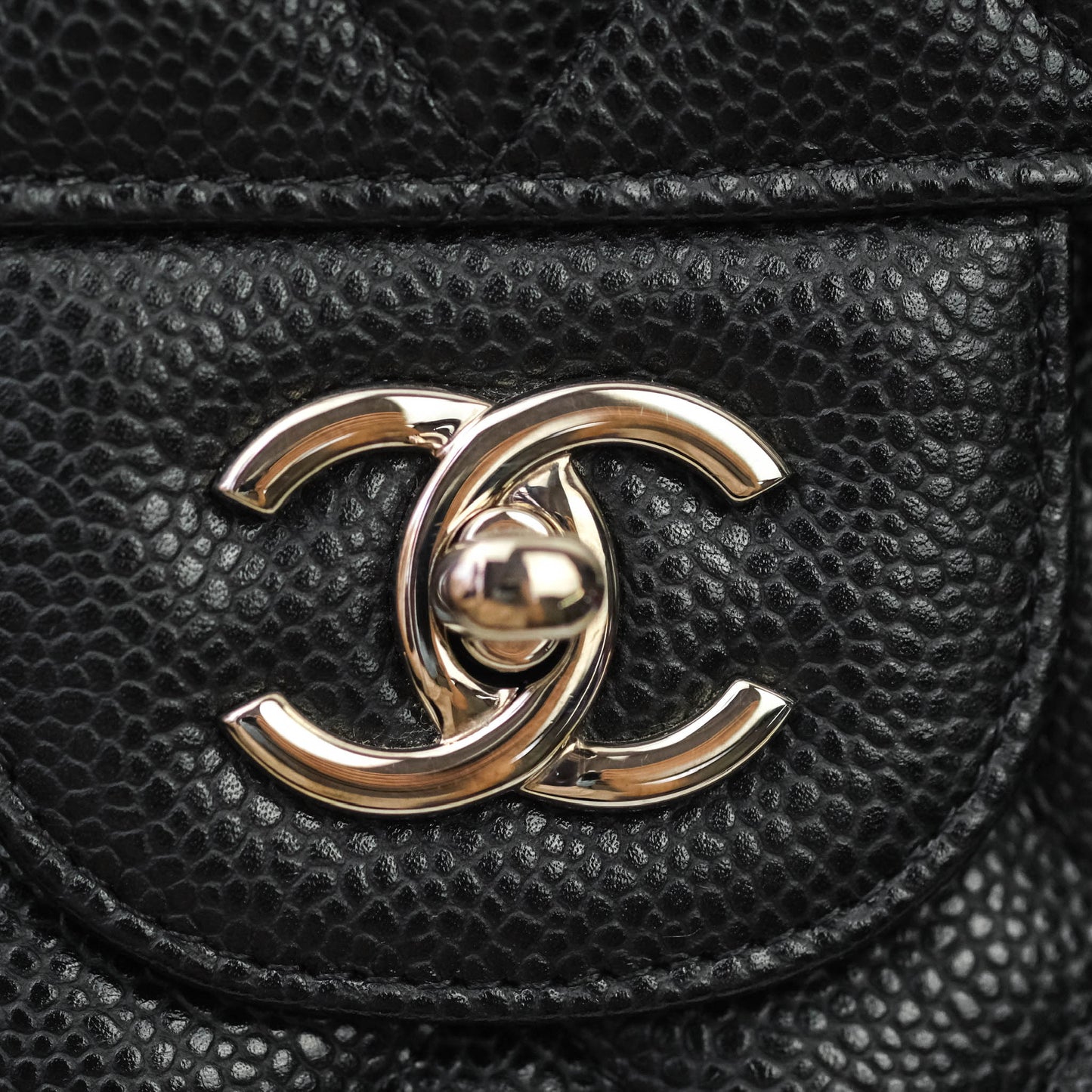 Chanel Jumbo Double Flap Black Caviar Silver Hardware⁣⁣