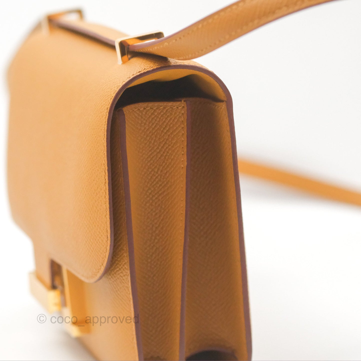 Hermès Constance Mini 18cm Mirror Sesame 2S Epsom Gold Hardware