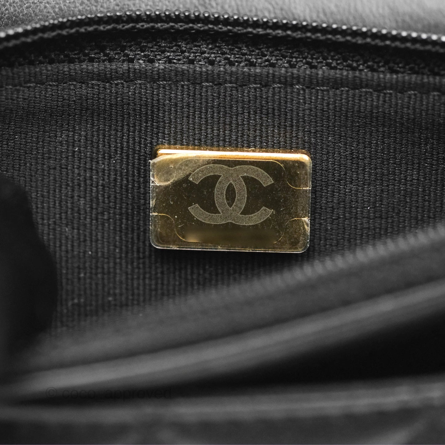 Chanel All Slide Wallet on Chain WOC Adjustable Chain Quilted Black Lambskin 22K