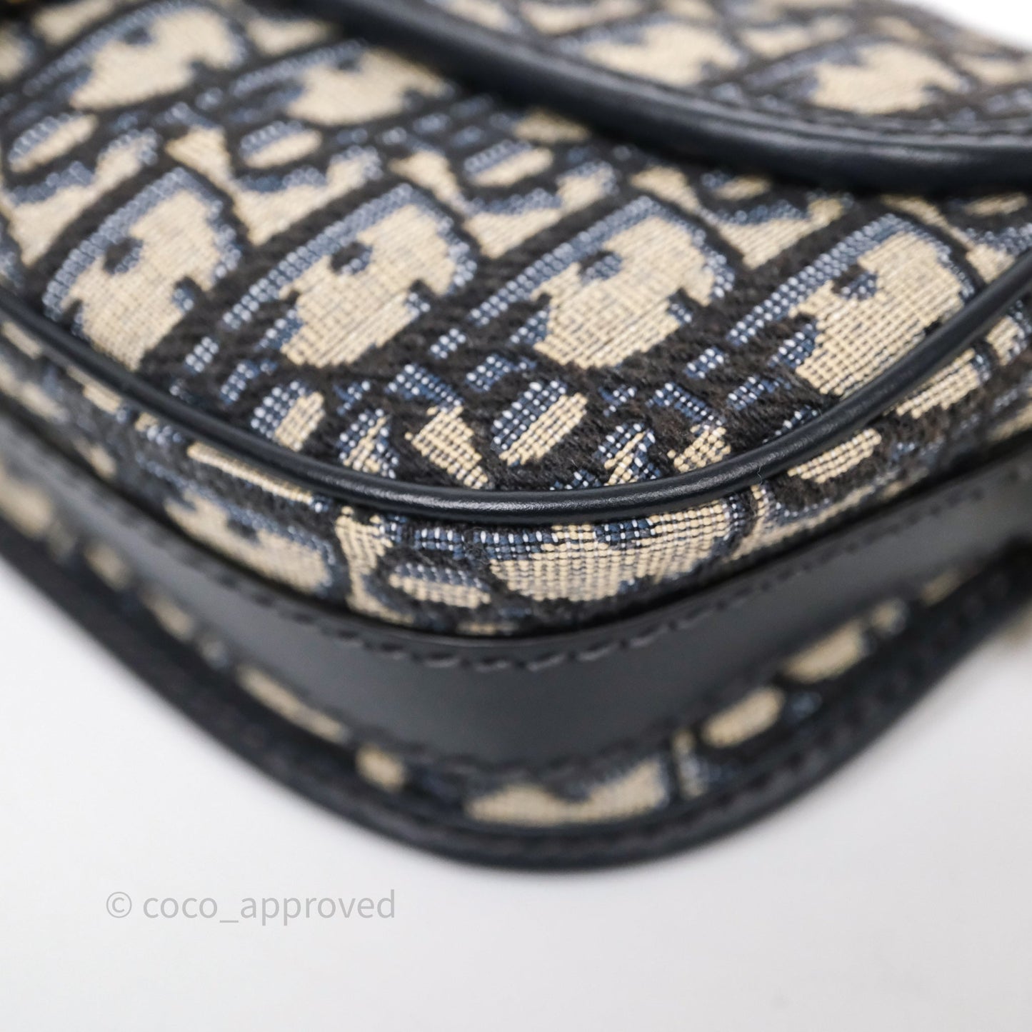 Christian Dior Bobby East-West Bag Blue Oblique Jacquard Canvas