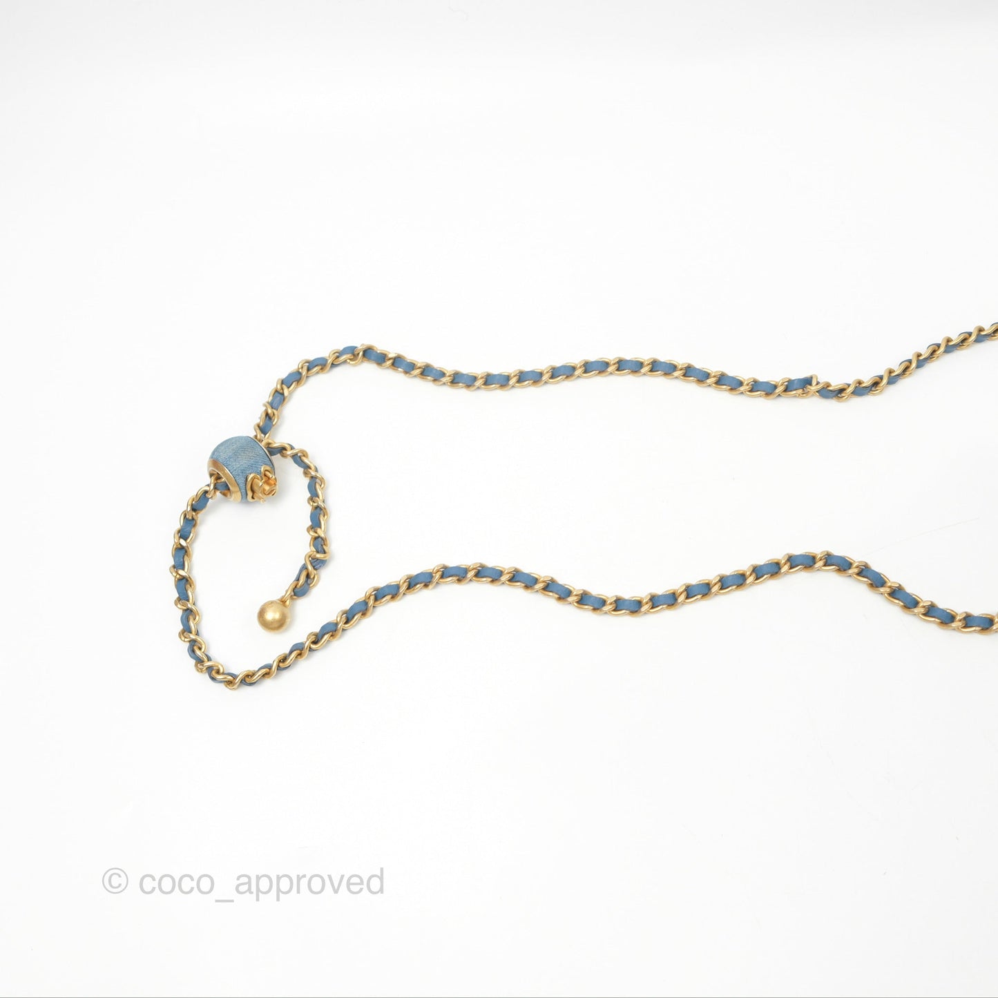 Chanel Mini Pearl Crush Vanity With Chain Denim Aged Gold Hardware