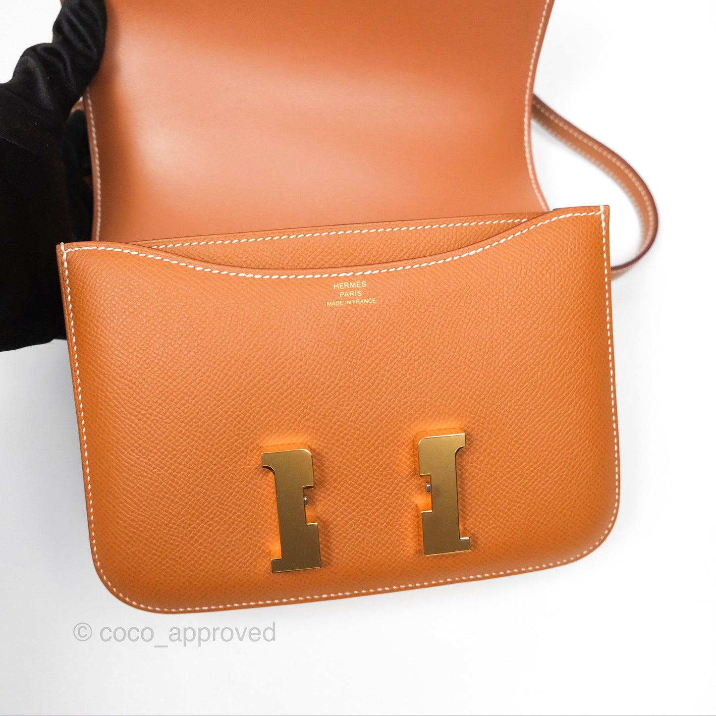 Hermès Constance Mini 18 Gold Epsom Gold Hardware