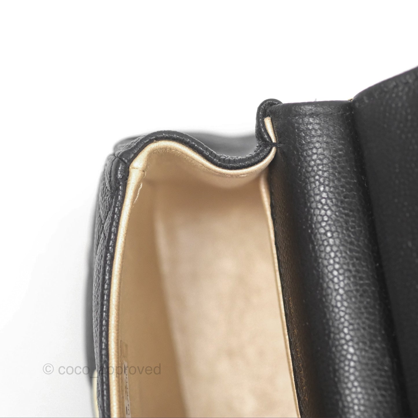 Chanel Clutch with Chain Black Caviar Gold Hardware 22K