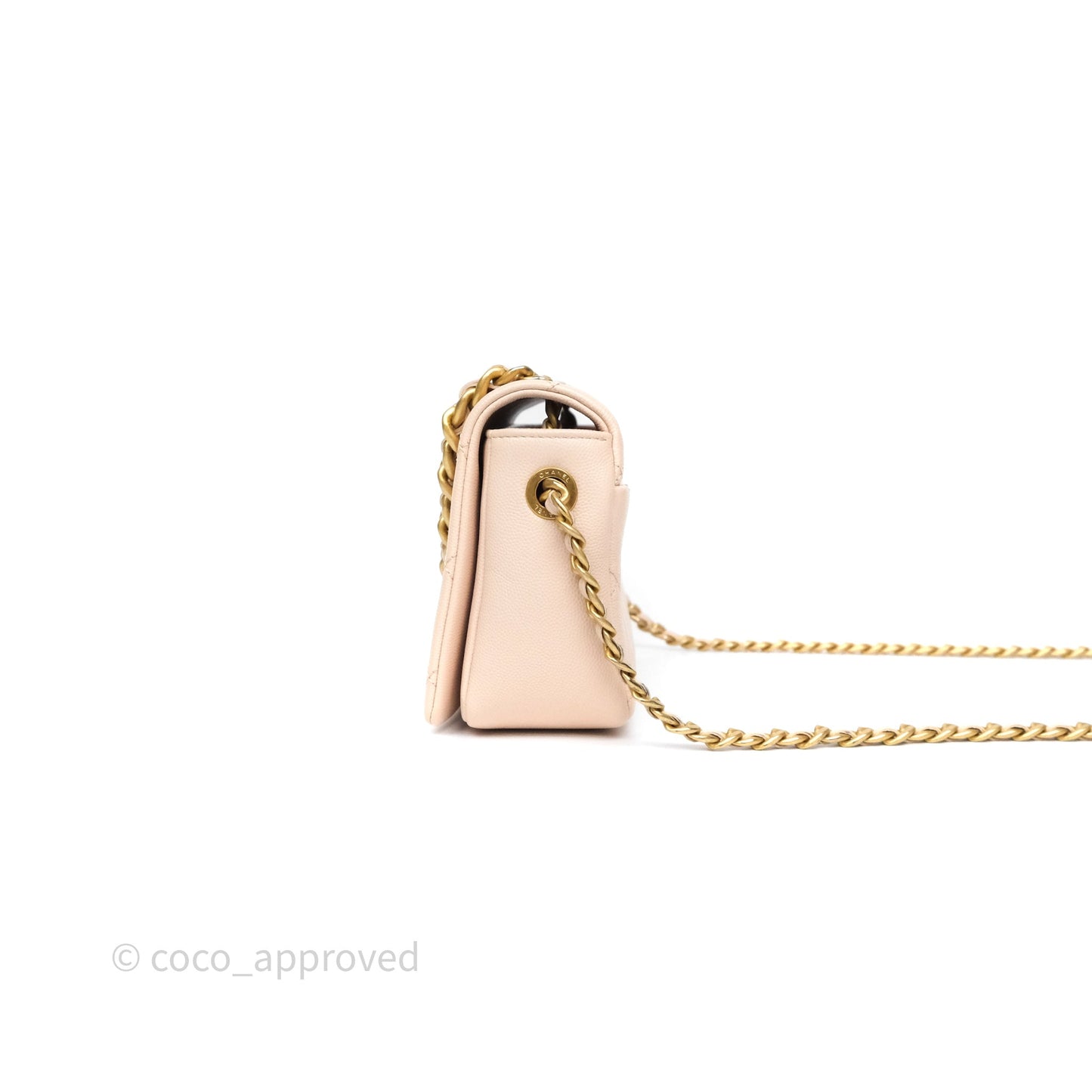 Chanel Small Fashion Therapy Flap Bag Light Pink Caviar Aged Gold Hardware