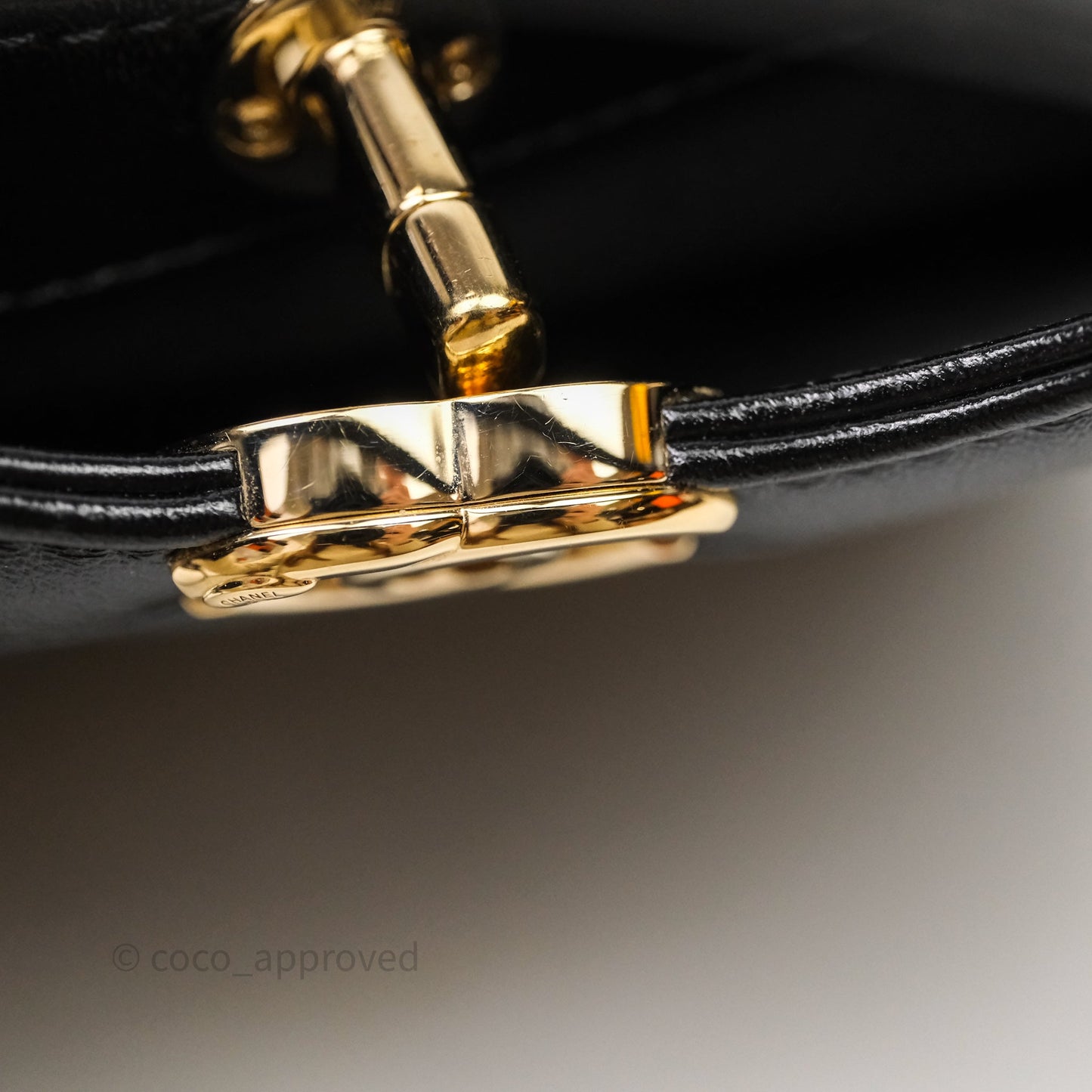 Chanel 31 Mini Black Shiny Calfskin Gold Hardware
