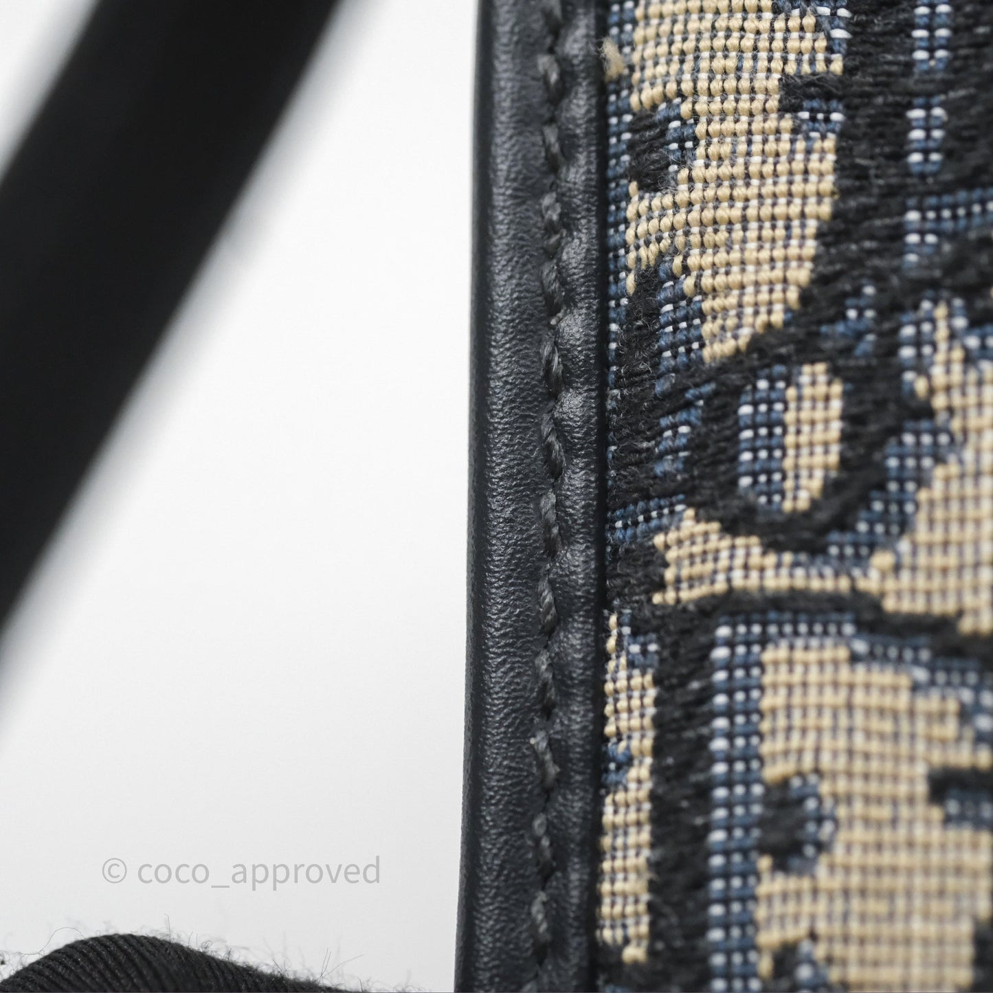 Christian Dior 30 Montaigne Chain Bag Blue Dior Oblique Jacquard