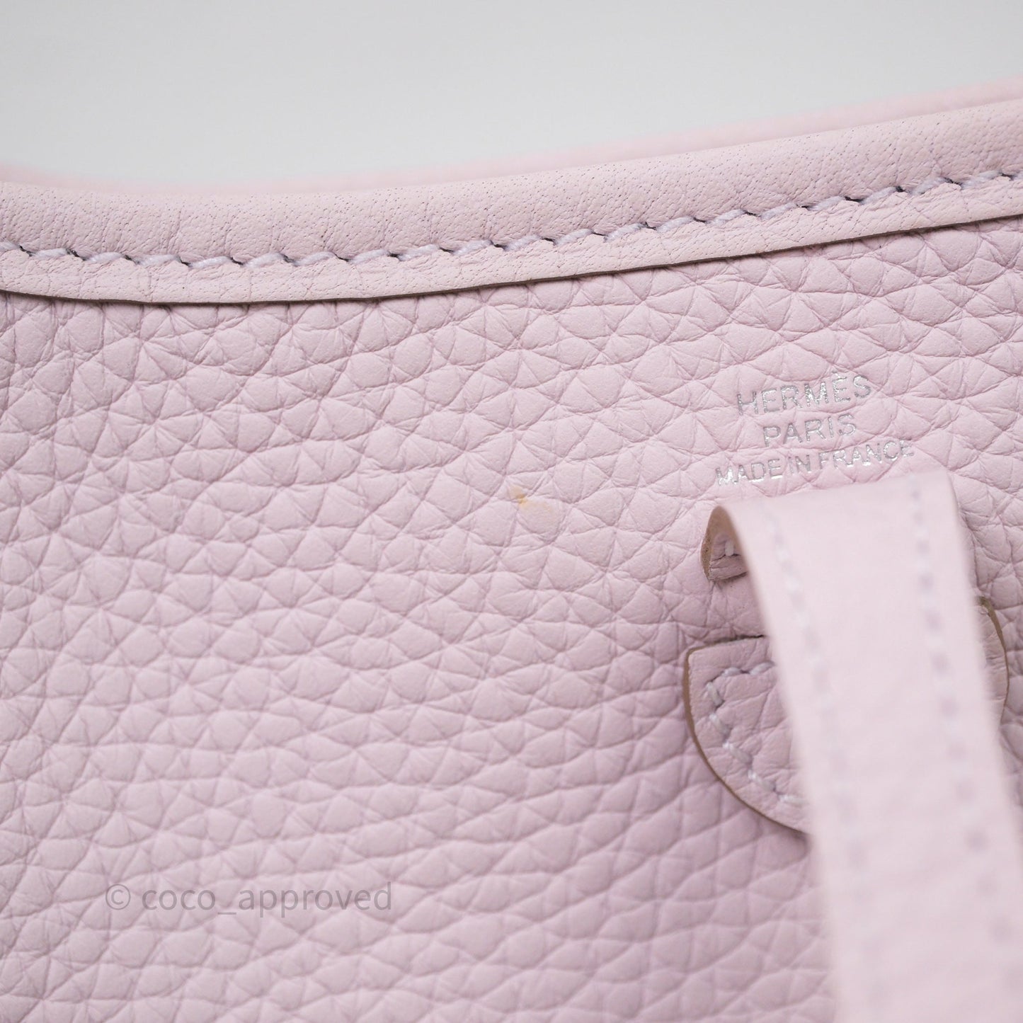 Hermes Mini Evelyne 16 Mauve Pâle 09 Clemence Palladium Hardware