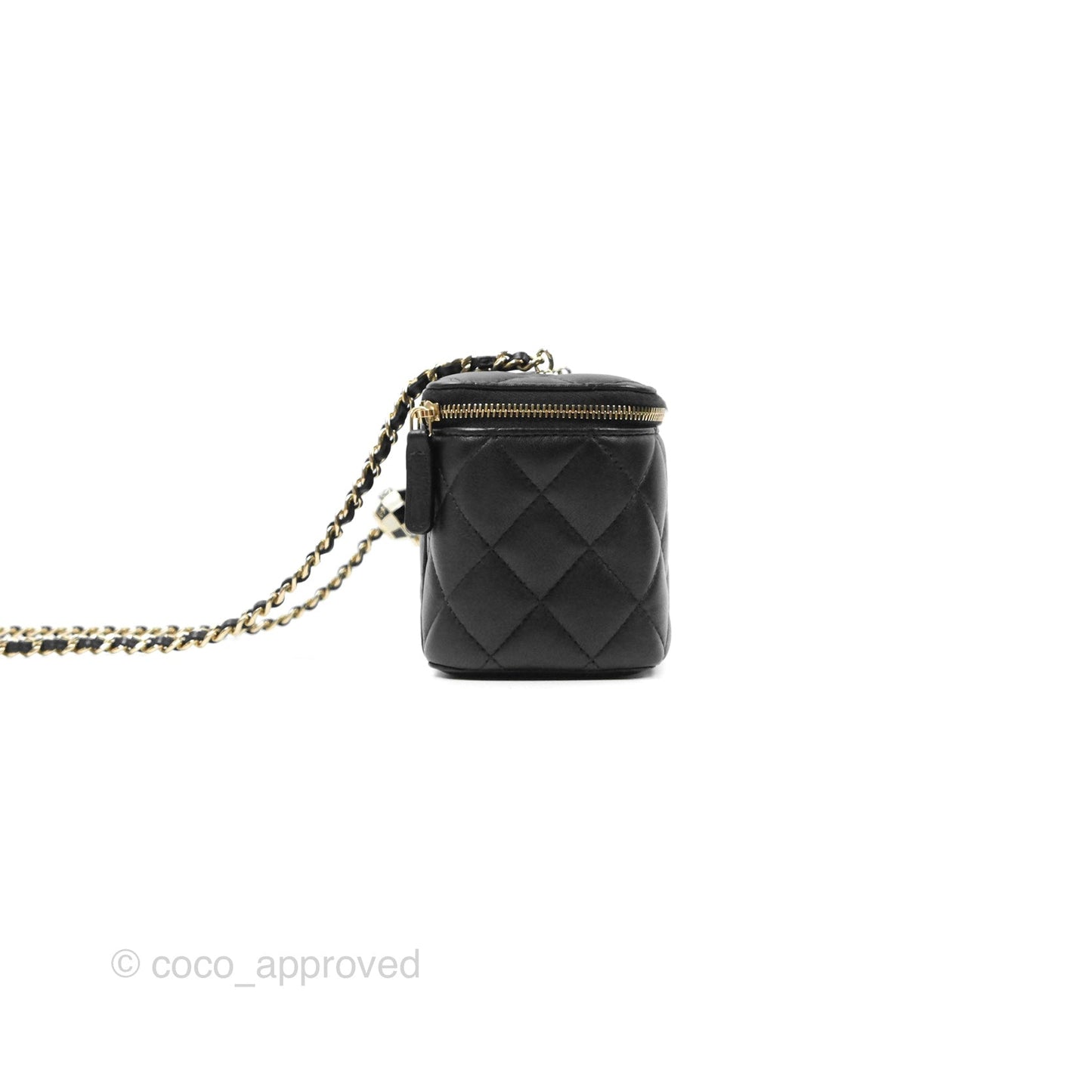Chanel Ball Crush Vanity with Chain Black Lambskin Gold Hardware