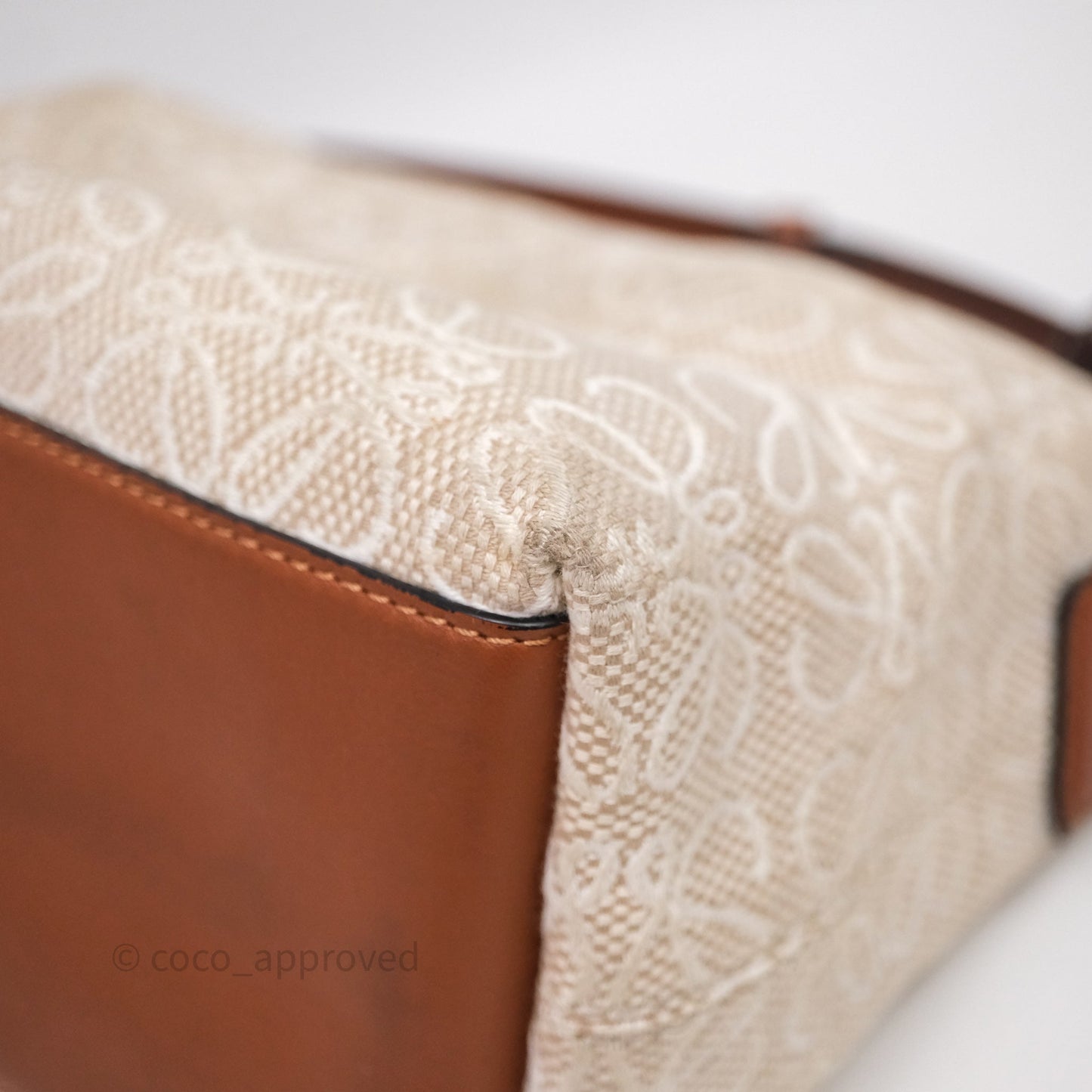 Loewe Top Handle Cubi Bag Anagram Jacquard