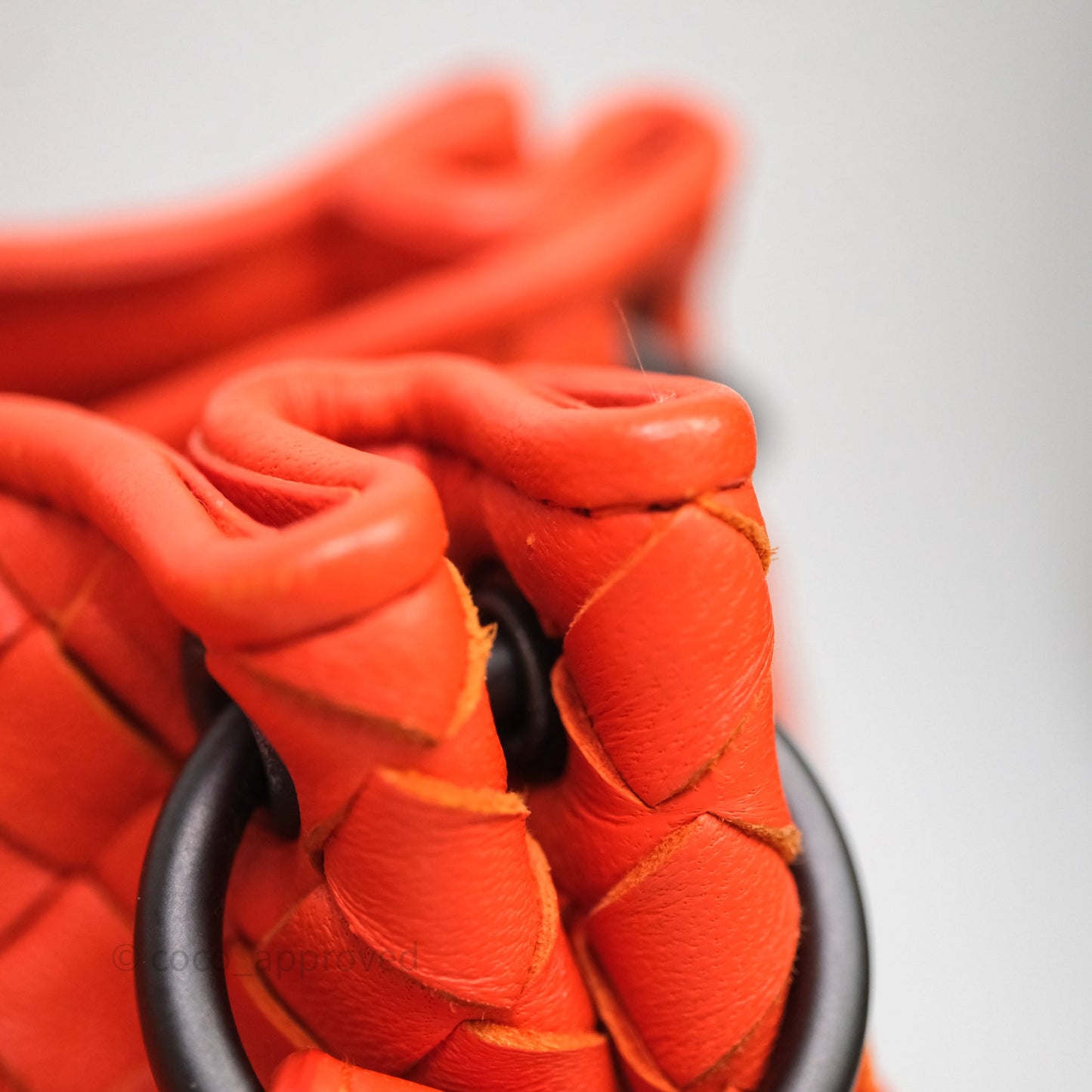 Bottega Veneta Nappa Intrecciato Parachute Tote Bag Orange