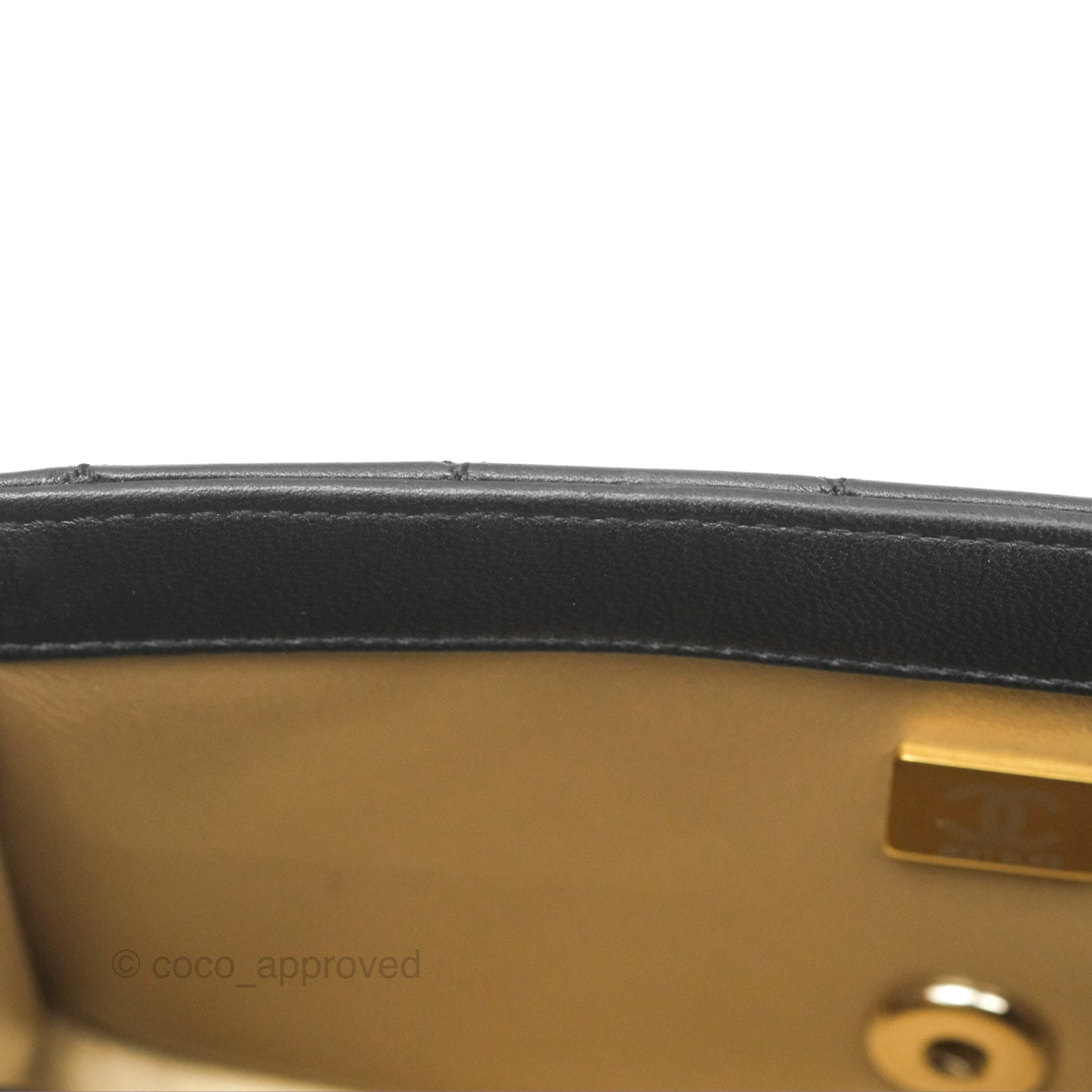 Chanel Ball Crush Mini Rectangular Black Lambskin Gold Hardware 23C
