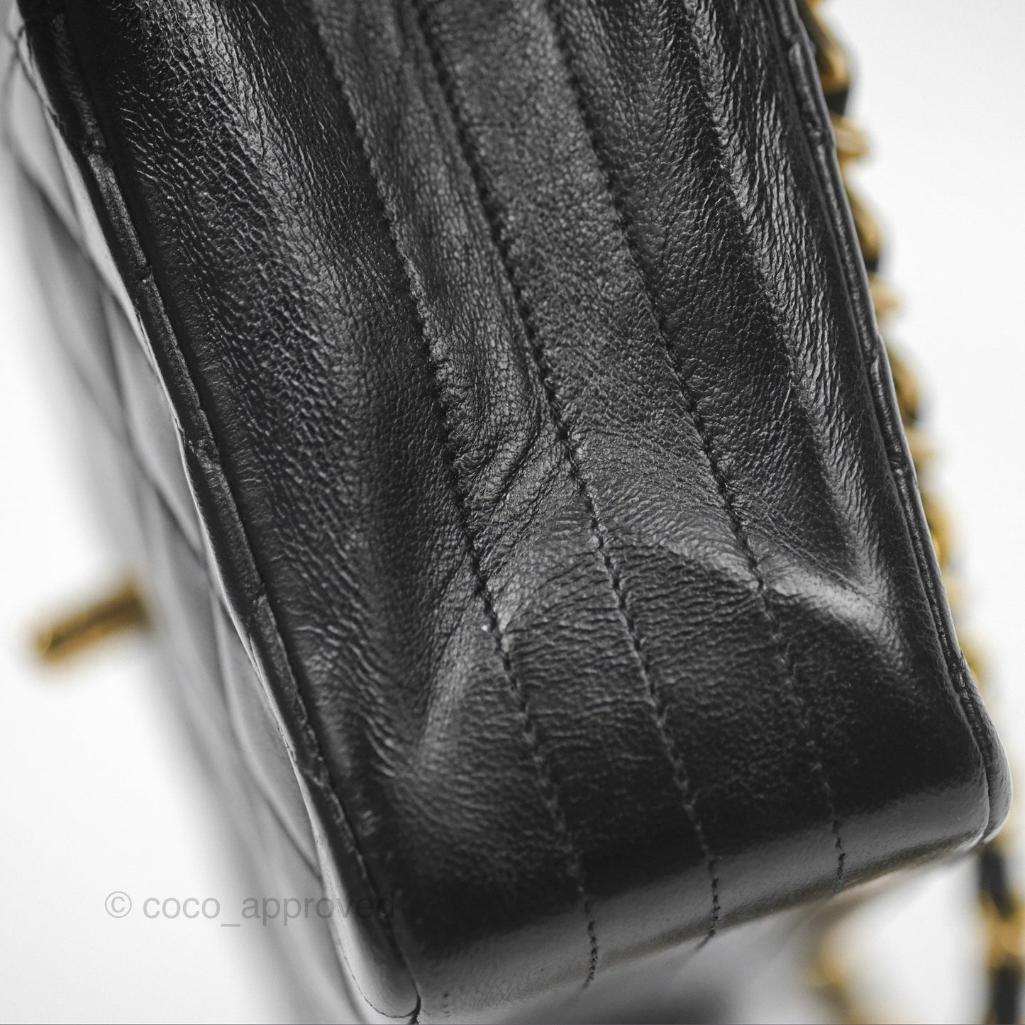 Chanel Vintage Mini Circled CC Flap Bag Black Lambskin 24K Gold Hardware