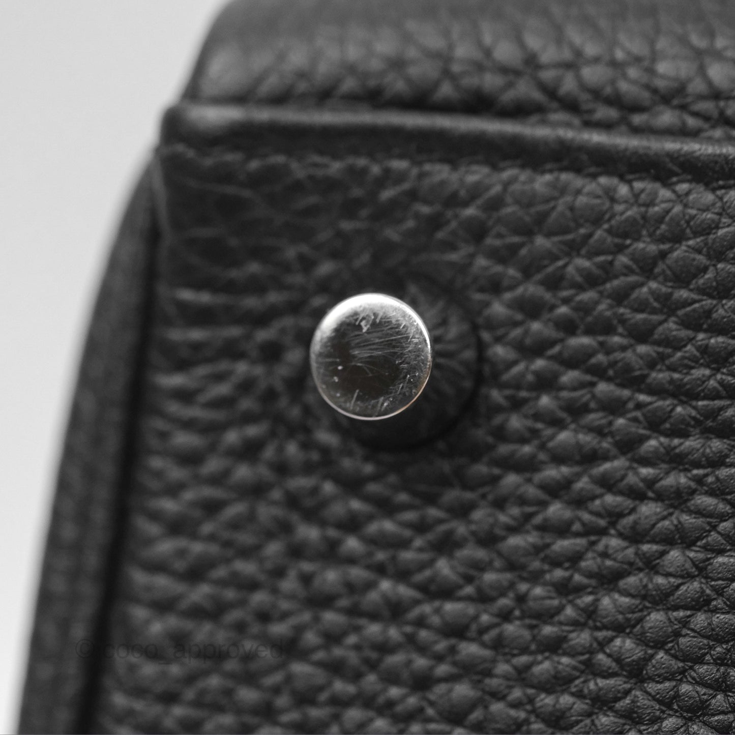 Hermès Retourne Kelly 25 Black Togo Palladium Hardware