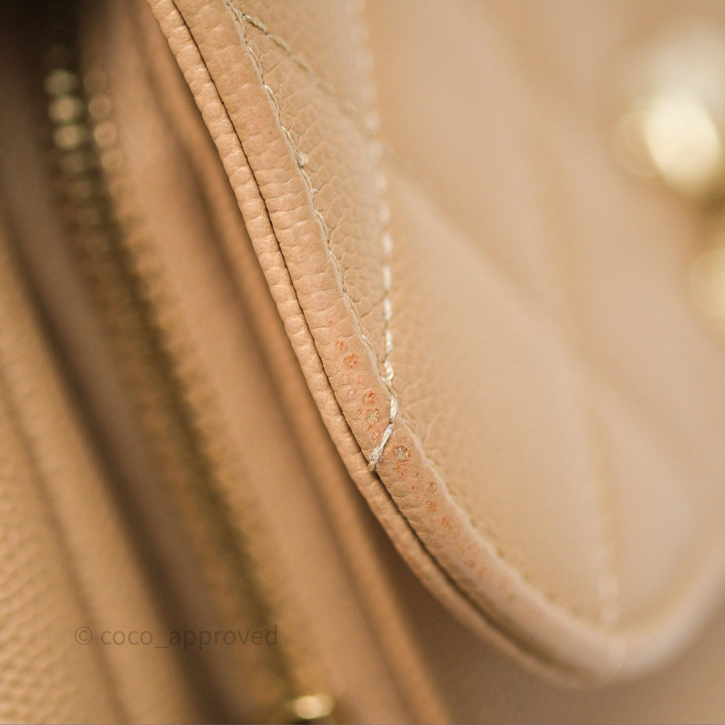 Chanel Quilted Small Business Affinity Flap Beige Caviar Gold Hardware