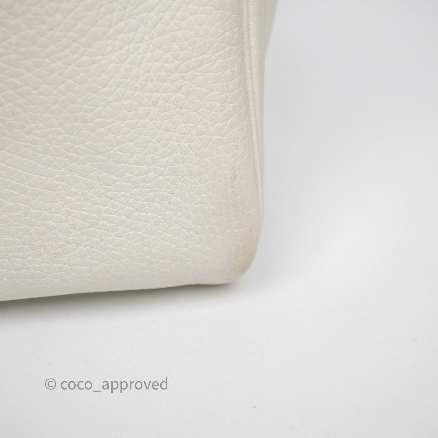 Hermès Lindy 30 White Clemence Palladium Hardware