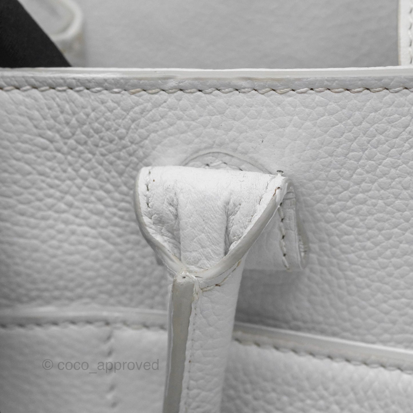 Chanel Mini Neo Executive Shopper Tote White Grained Calfskin Silver Hardware