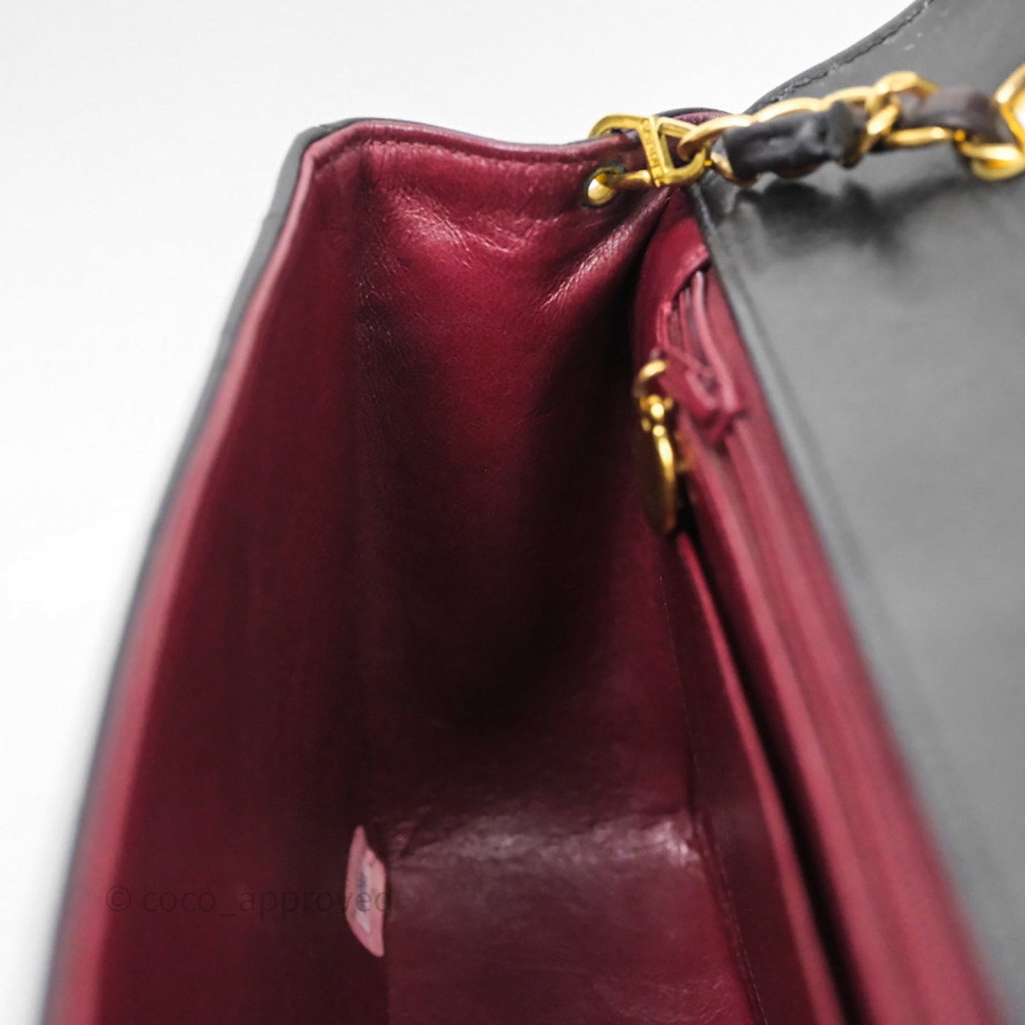 Chanel Vintage Medium Classic Diana Flap Bag Black Lambskin 24K Gold Hardware