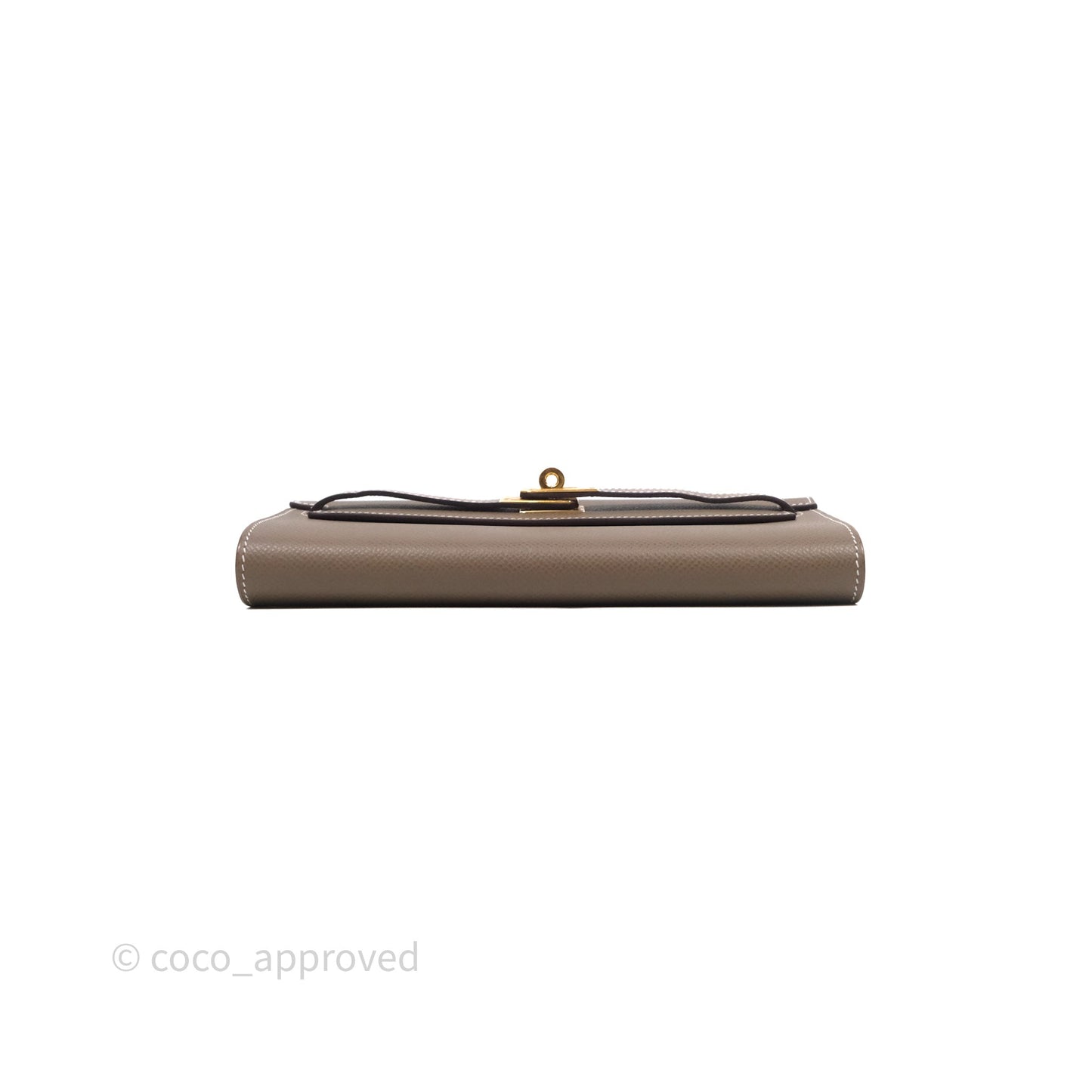 Hermès Kelly To Go Wallet Etoupe 18 Epsom Gold Hardware
