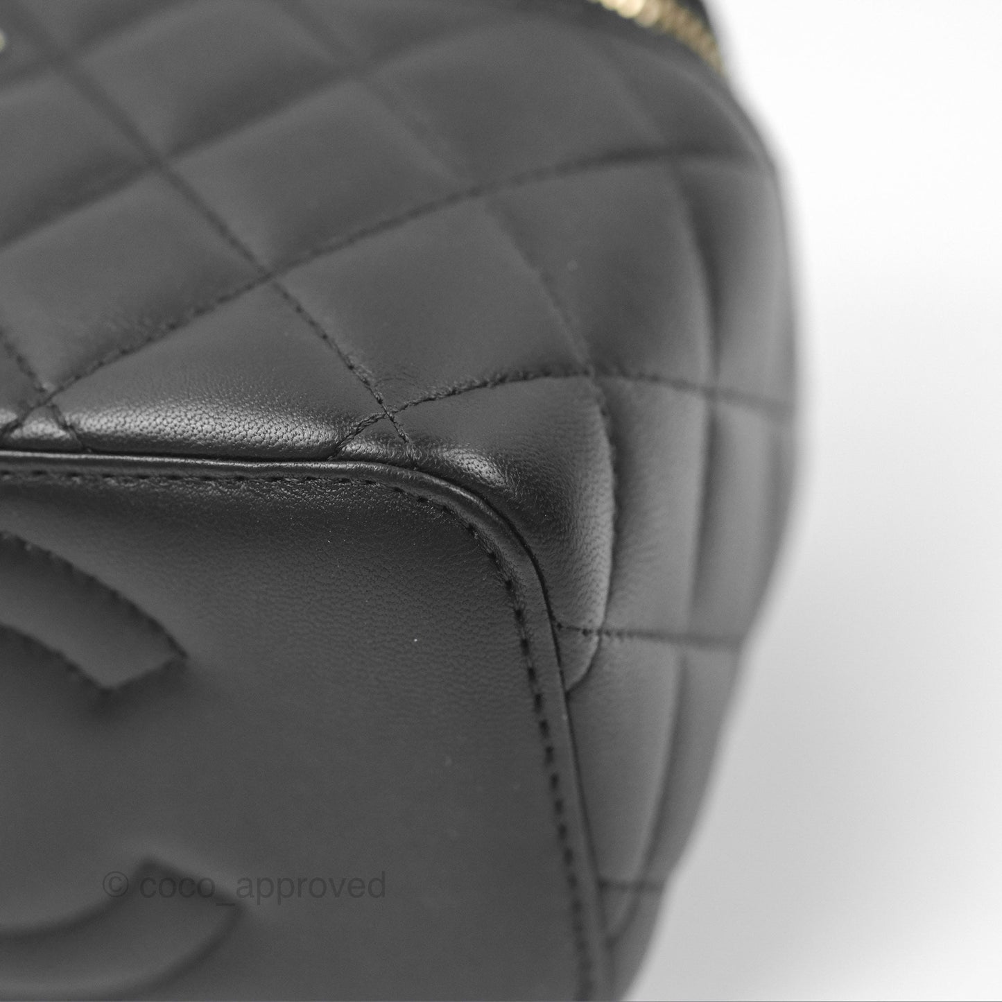 Chanel Ball Crush Vanity with Chain Black Lambskin Gold Hardware