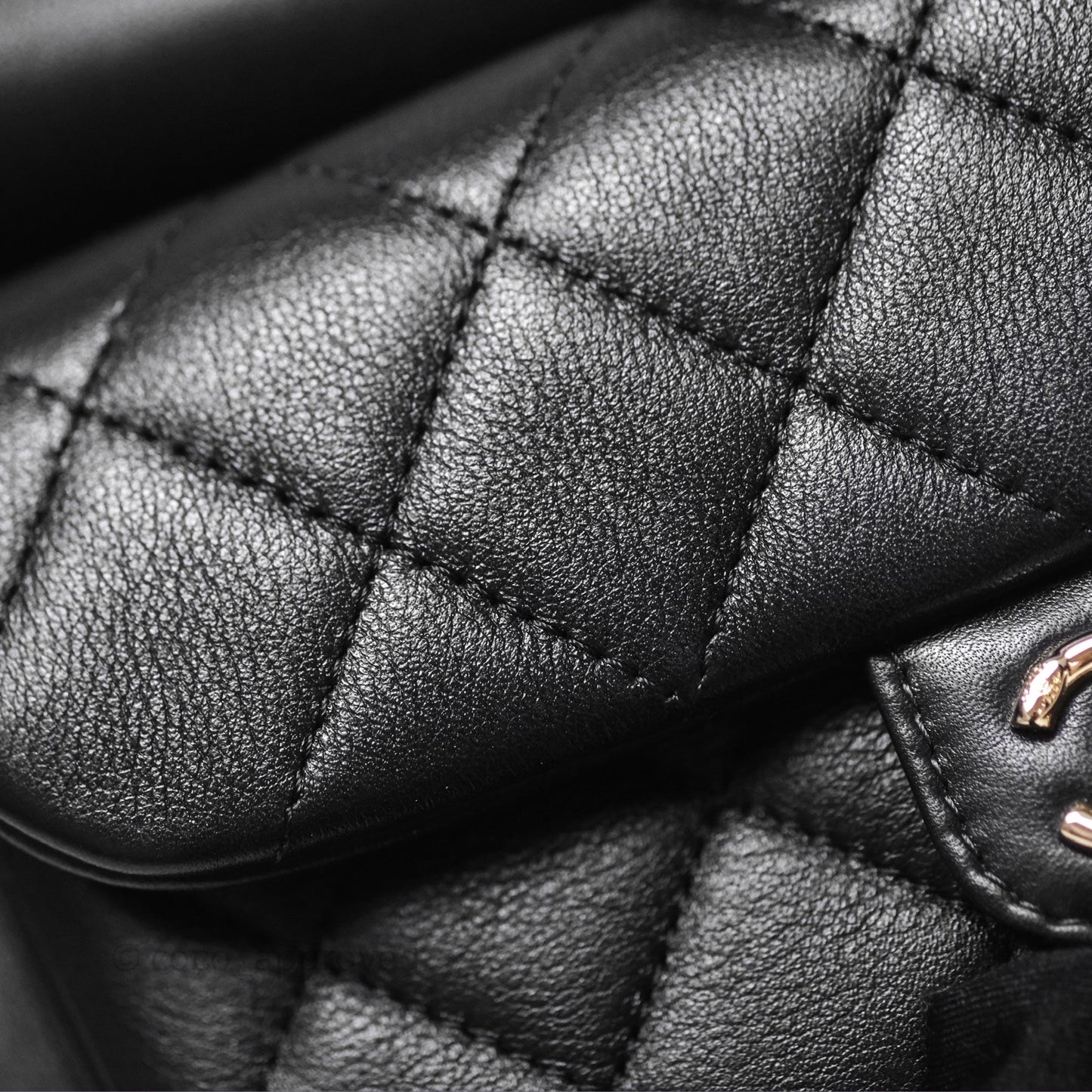 Chanel Quilted Large Duma Drawstring Backpack Black Lambskin Gold Hardware