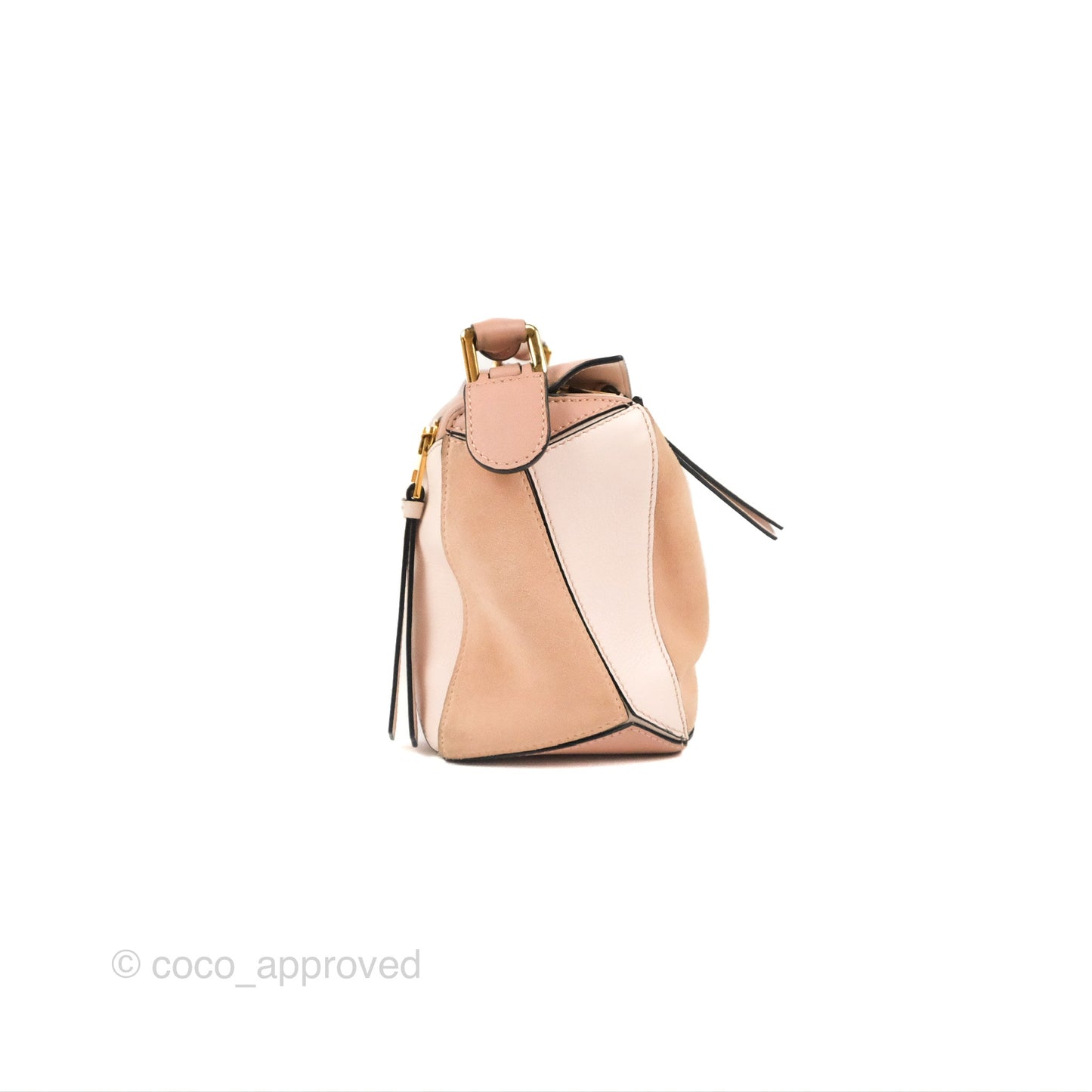 Loewe Small Puzzle Bag Blush Suede Calfskin