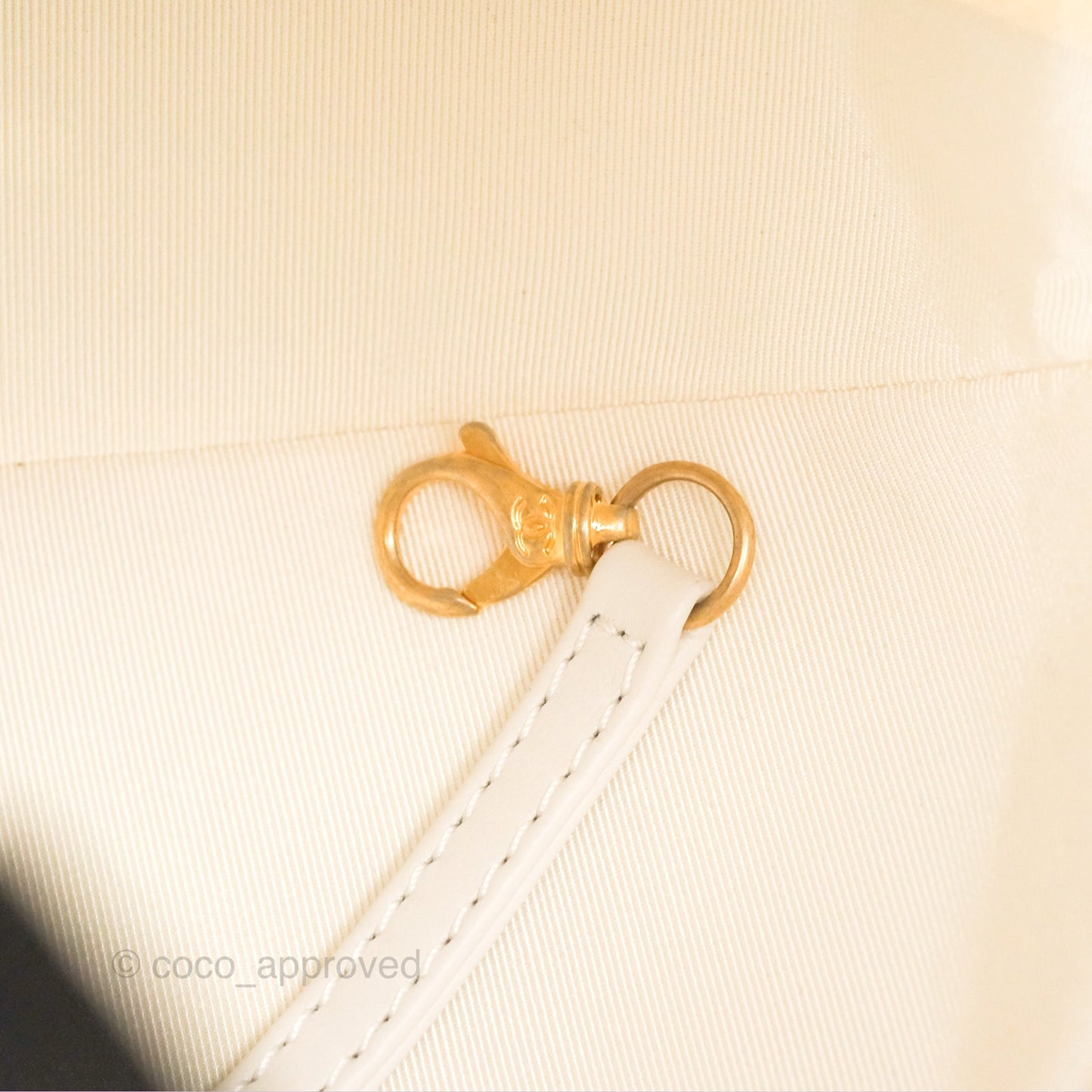 Chanel Coco Beach Ball Pink White Calfskin Gold Hardware