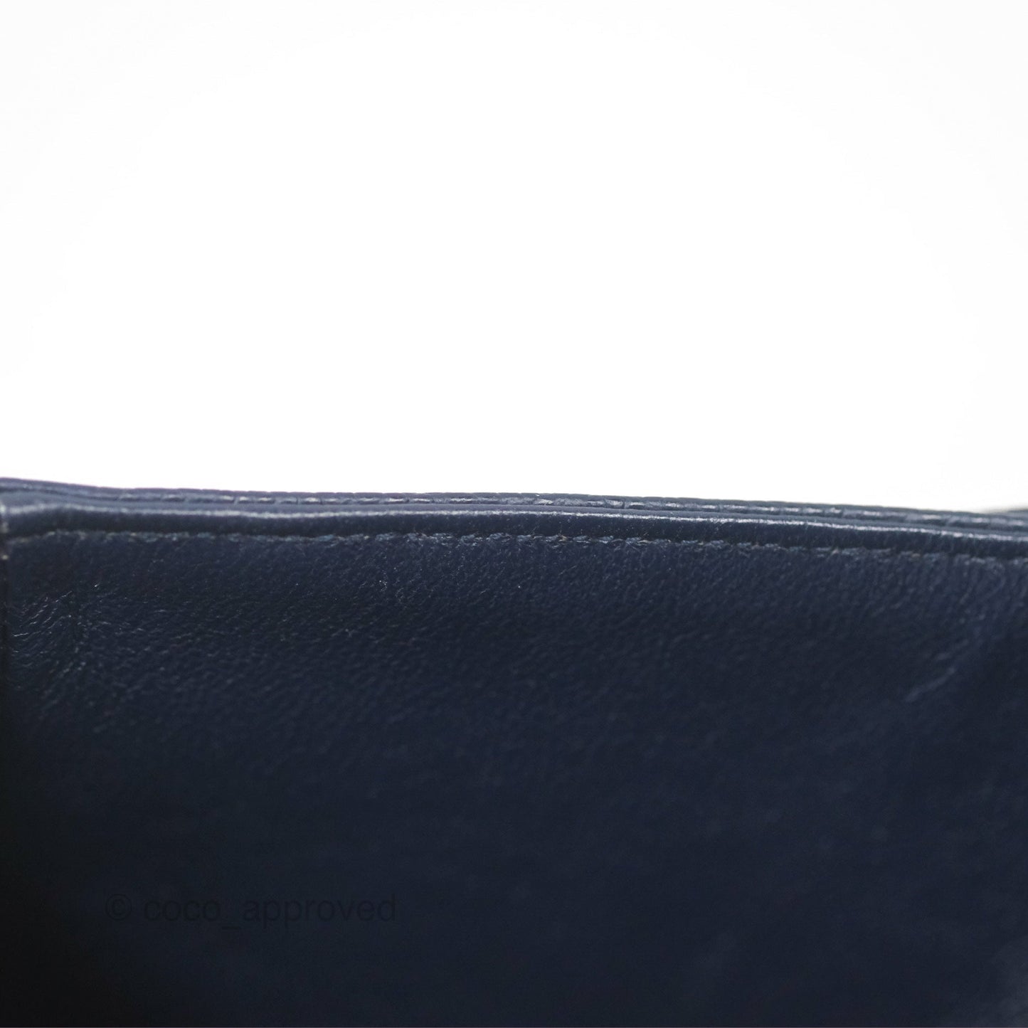 Chanel Classic M/L Medium Flap Quilted Navy Caviar Silver Hardware