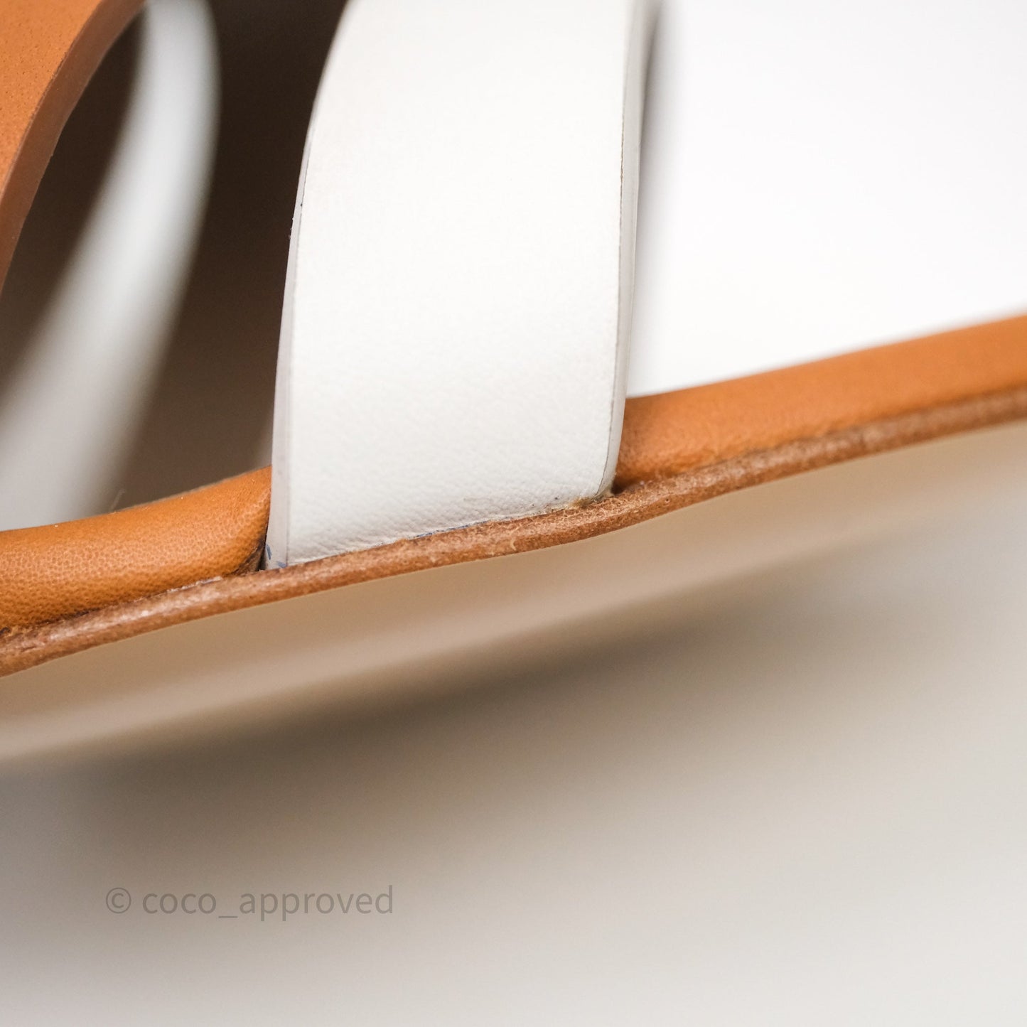 Hermes Amica Sandal Blanc/Naturel Size 38.5