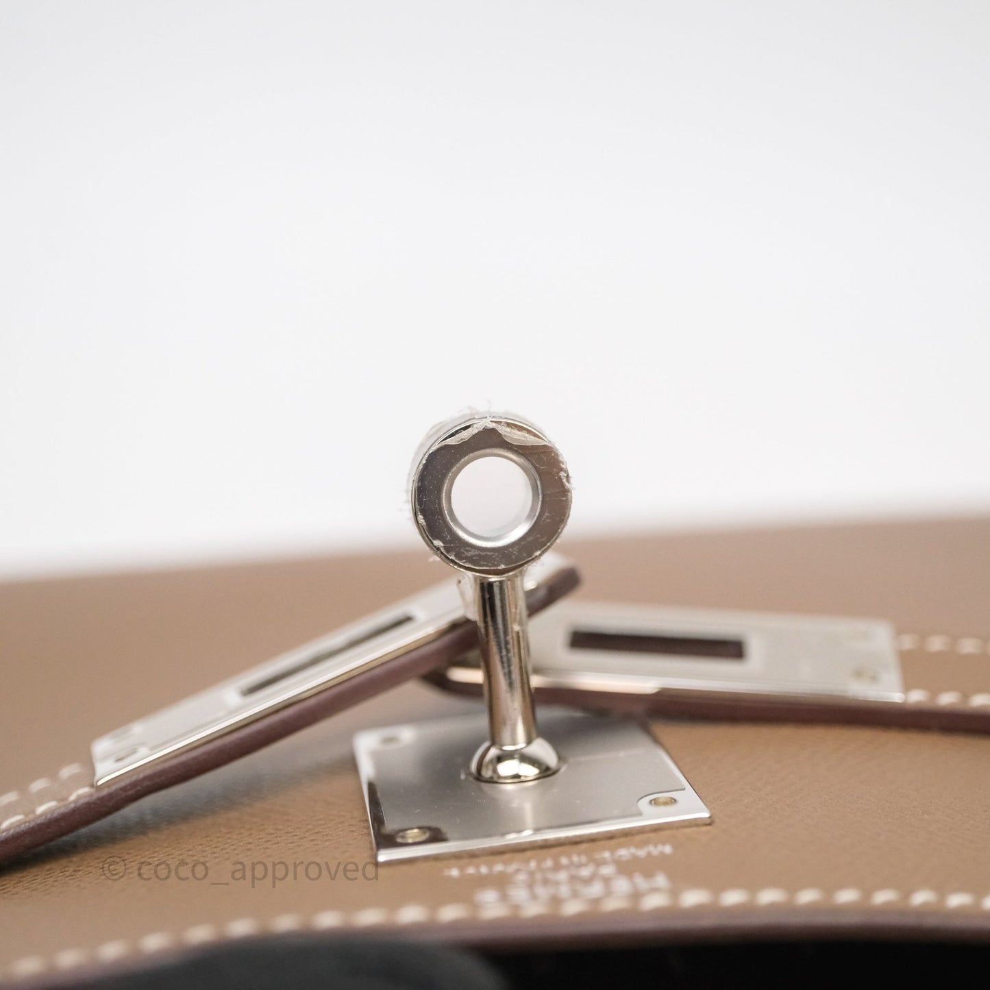 Hermes Kelly Elan Etoupe Madame Palladium Hardware
