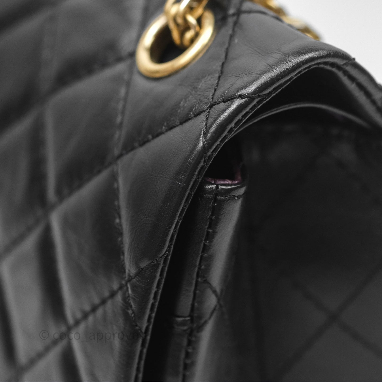 Chanel Quilted Reissue 226 Aged Calfskin Black Gold Hardware