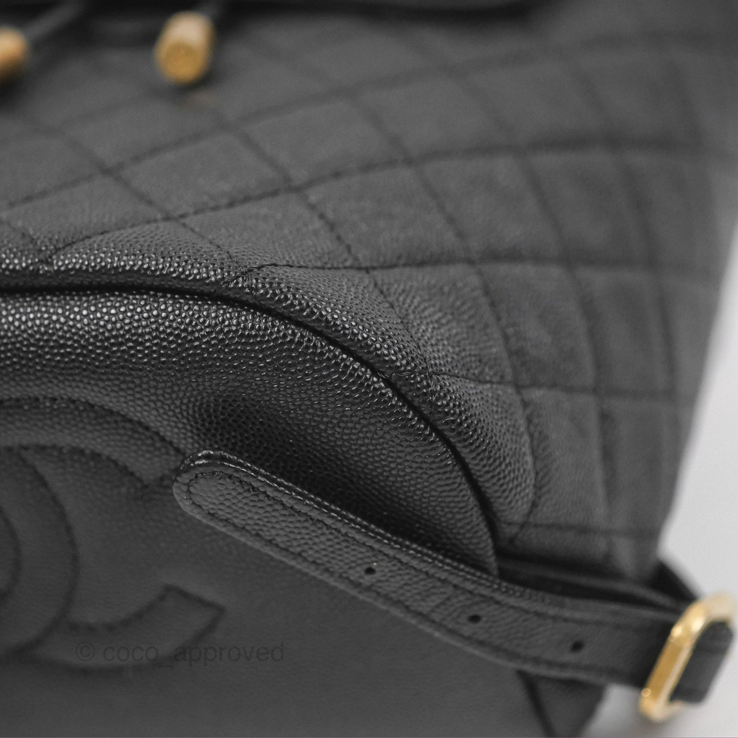 Chanel Small Quilted Filigree Backpack Black Caviar