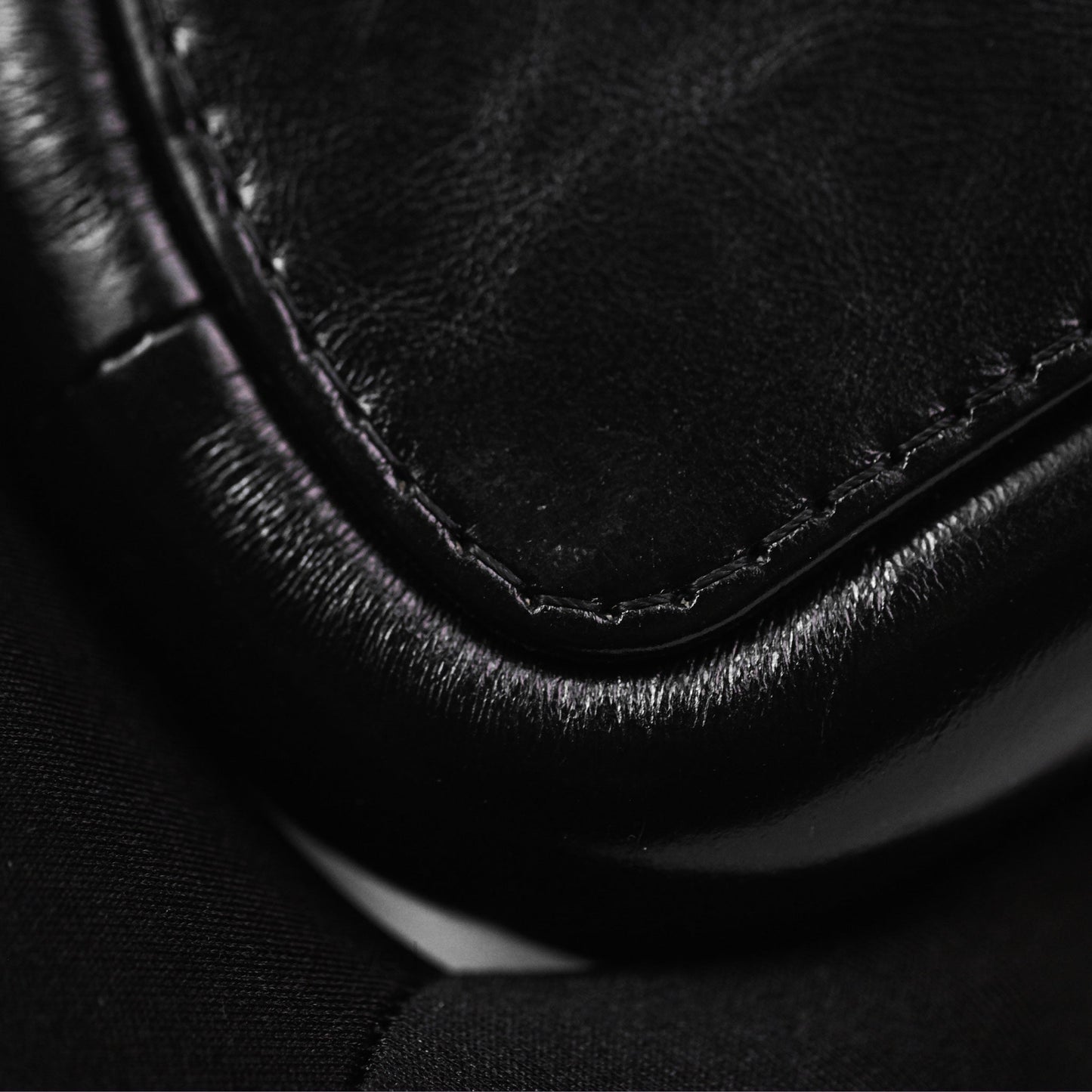 Chanel Small Gabrielle Hobo Quilted Black White Aged Calfskin